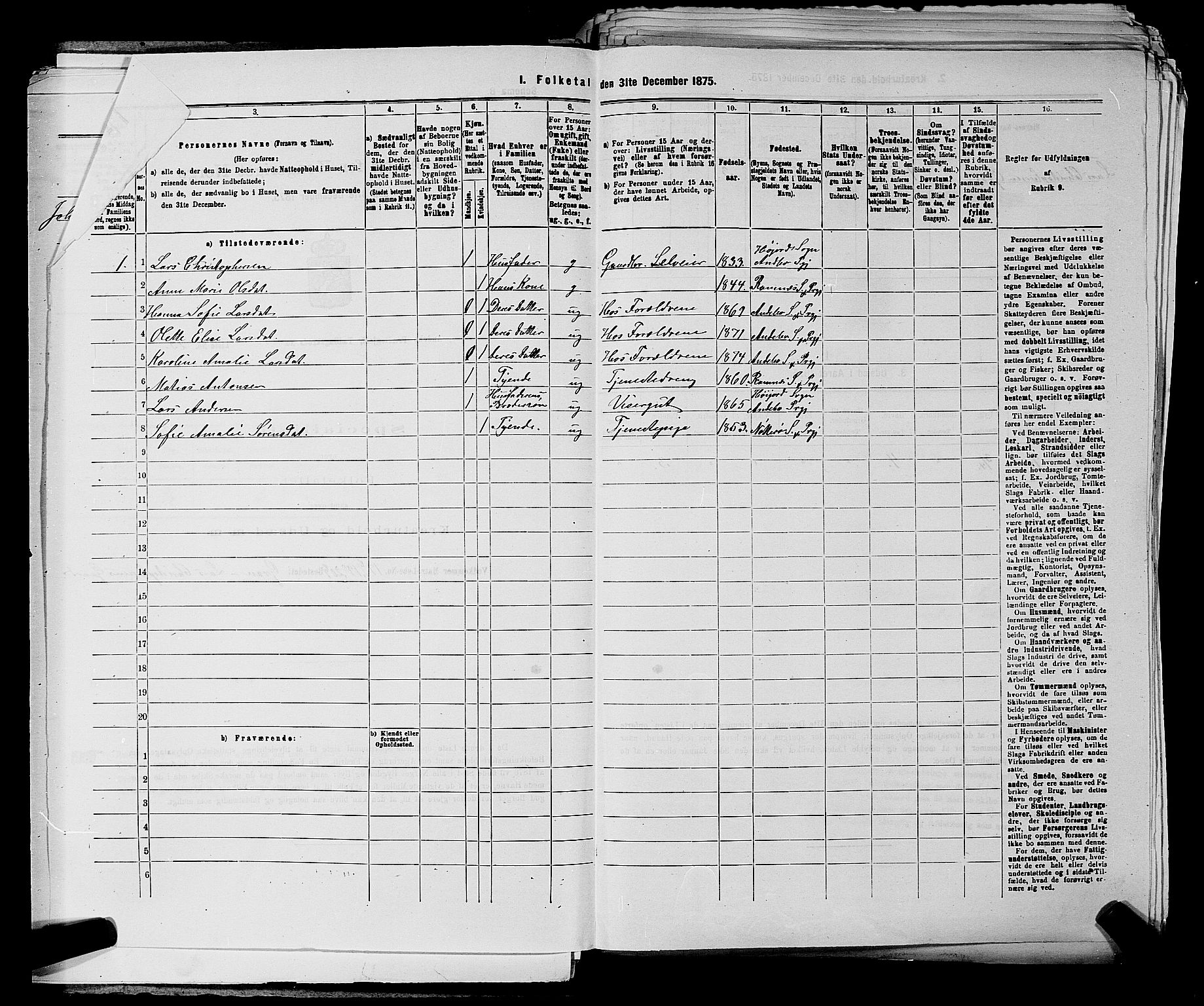 SAKO, 1875 census for 0719P Andebu, 1875, p. 69