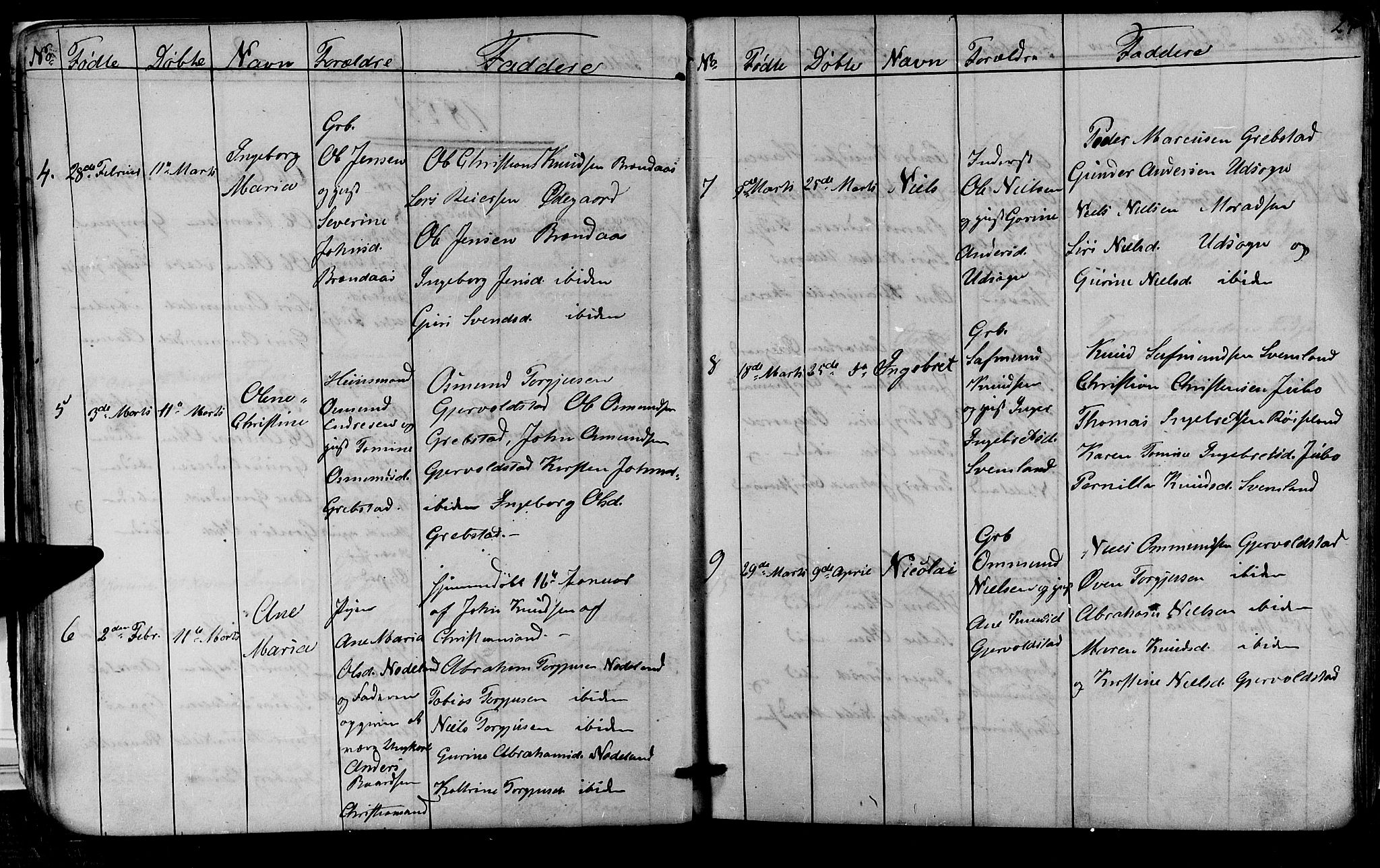 Søgne sokneprestkontor, AV/SAK-1111-0037/F/Fb/Fba/L0002: Parish register (copy) no. B 2, 1848-1873, p. 27