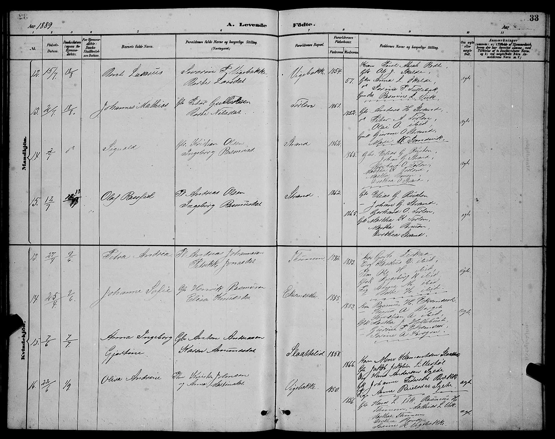 Ministerialprotokoller, klokkerbøker og fødselsregistre - Møre og Romsdal, AV/SAT-A-1454/501/L0017: Parish register (copy) no. 501C03, 1885-1901, p. 33