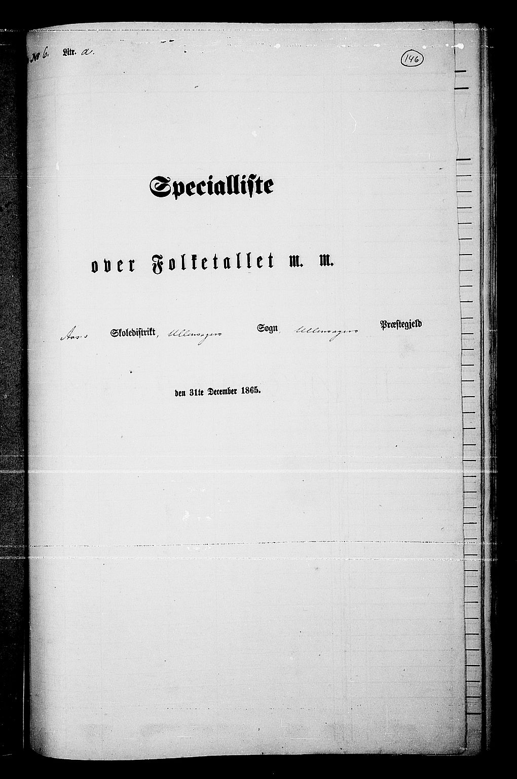 RA, 1865 census for Ullensaker, 1865, p. 126