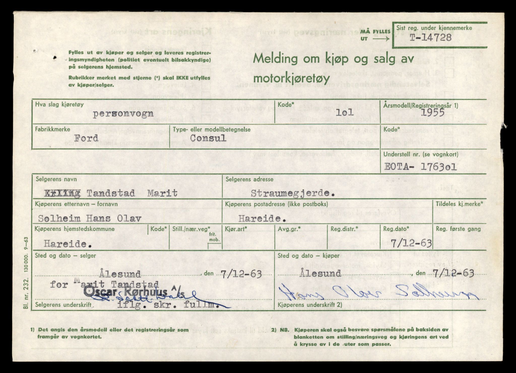 Møre og Romsdal vegkontor - Ålesund trafikkstasjon, AV/SAT-A-4099/F/Fe/L0048: Registreringskort for kjøretøy T 14721 - T 14863, 1927-1998, p. 121