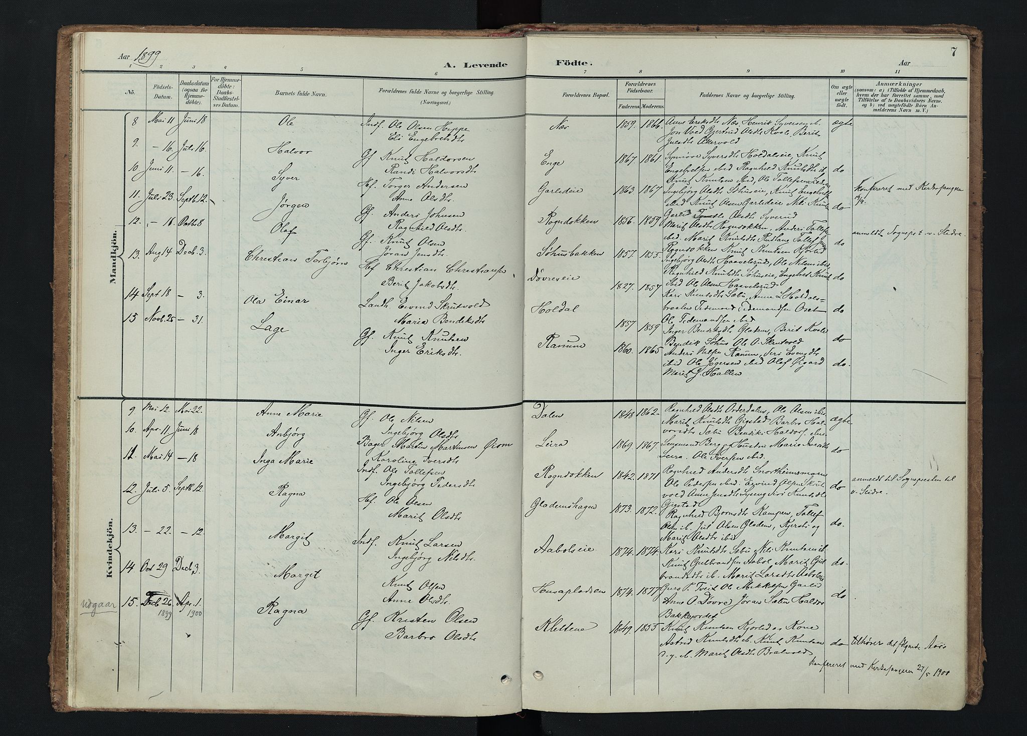 Nord-Aurdal prestekontor, SAH/PREST-132/H/Ha/Haa/L0015: Parish register (official) no. 15, 1896-1914, p. 7