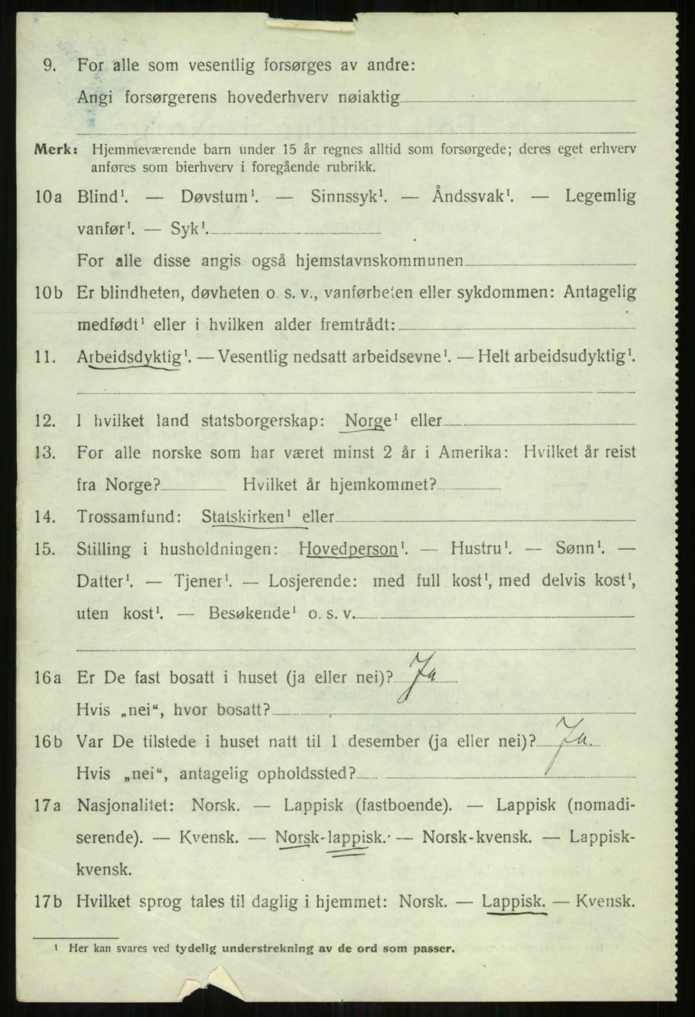 SATØ, 1920 census for Skjervøy, 1920, p. 5106