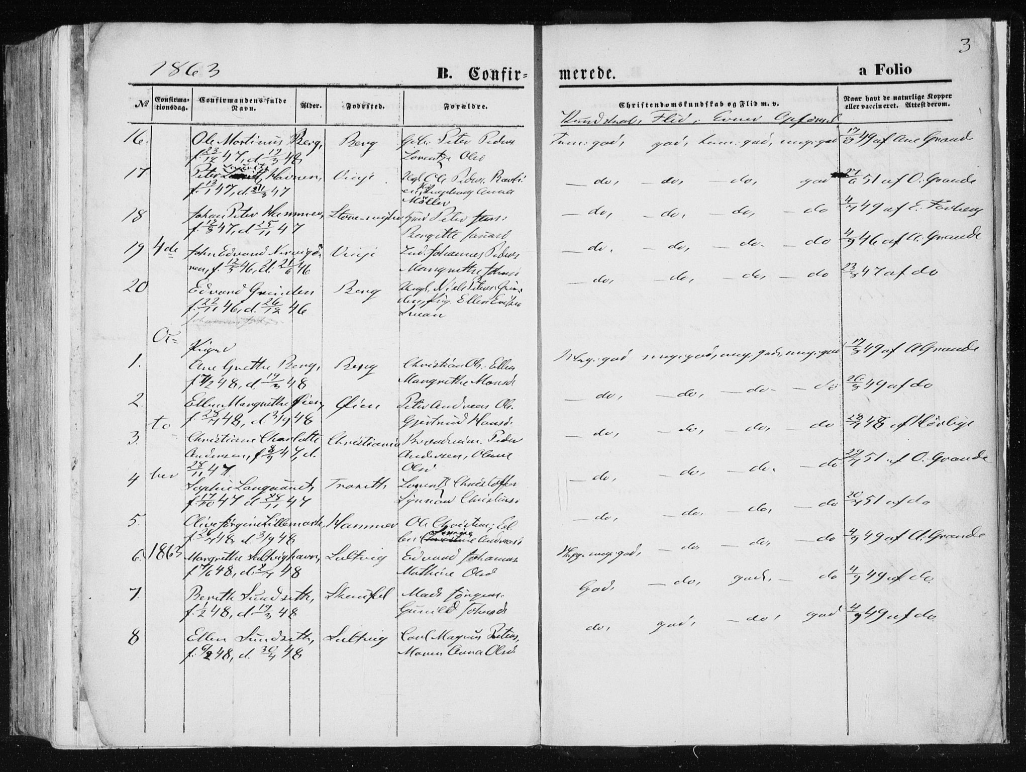 Ministerialprotokoller, klokkerbøker og fødselsregistre - Nord-Trøndelag, AV/SAT-A-1458/733/L0323: Parish register (official) no. 733A02, 1843-1870, p. 3