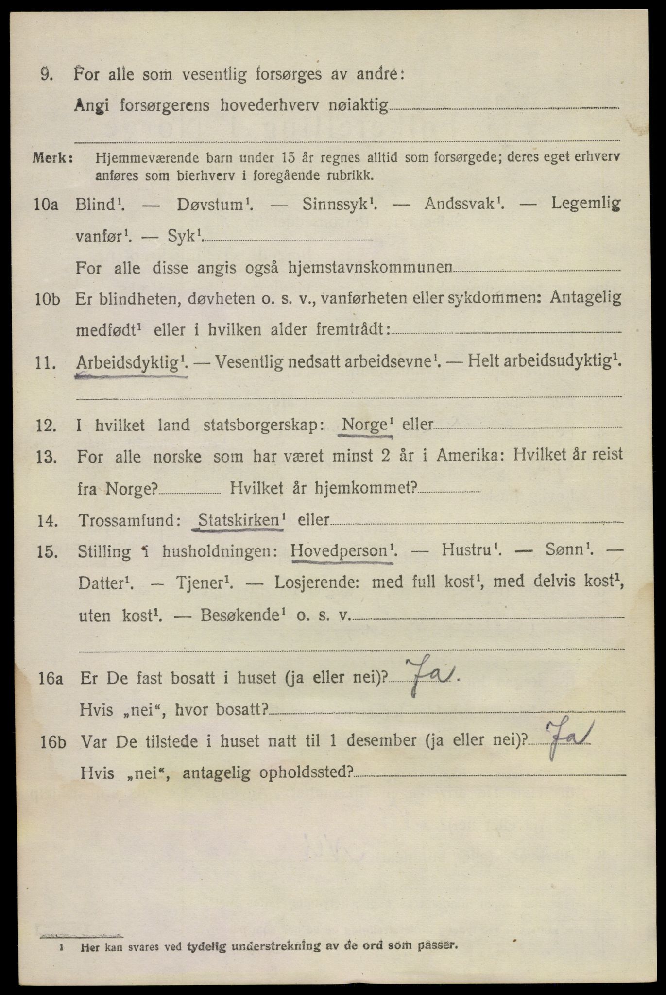 SAKO, 1920 census for Brunlanes, 1920, p. 7078
