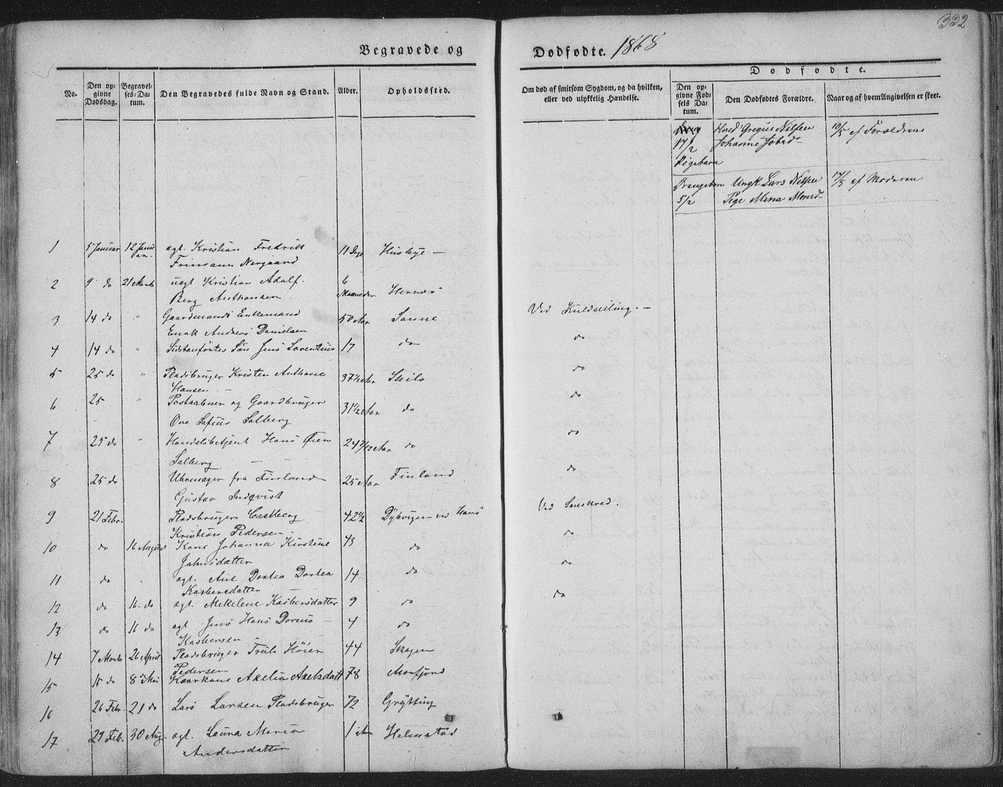 Ministerialprotokoller, klokkerbøker og fødselsregistre - Nordland, AV/SAT-A-1459/888/L1241: Parish register (official) no. 888A07, 1849-1869, p. 332