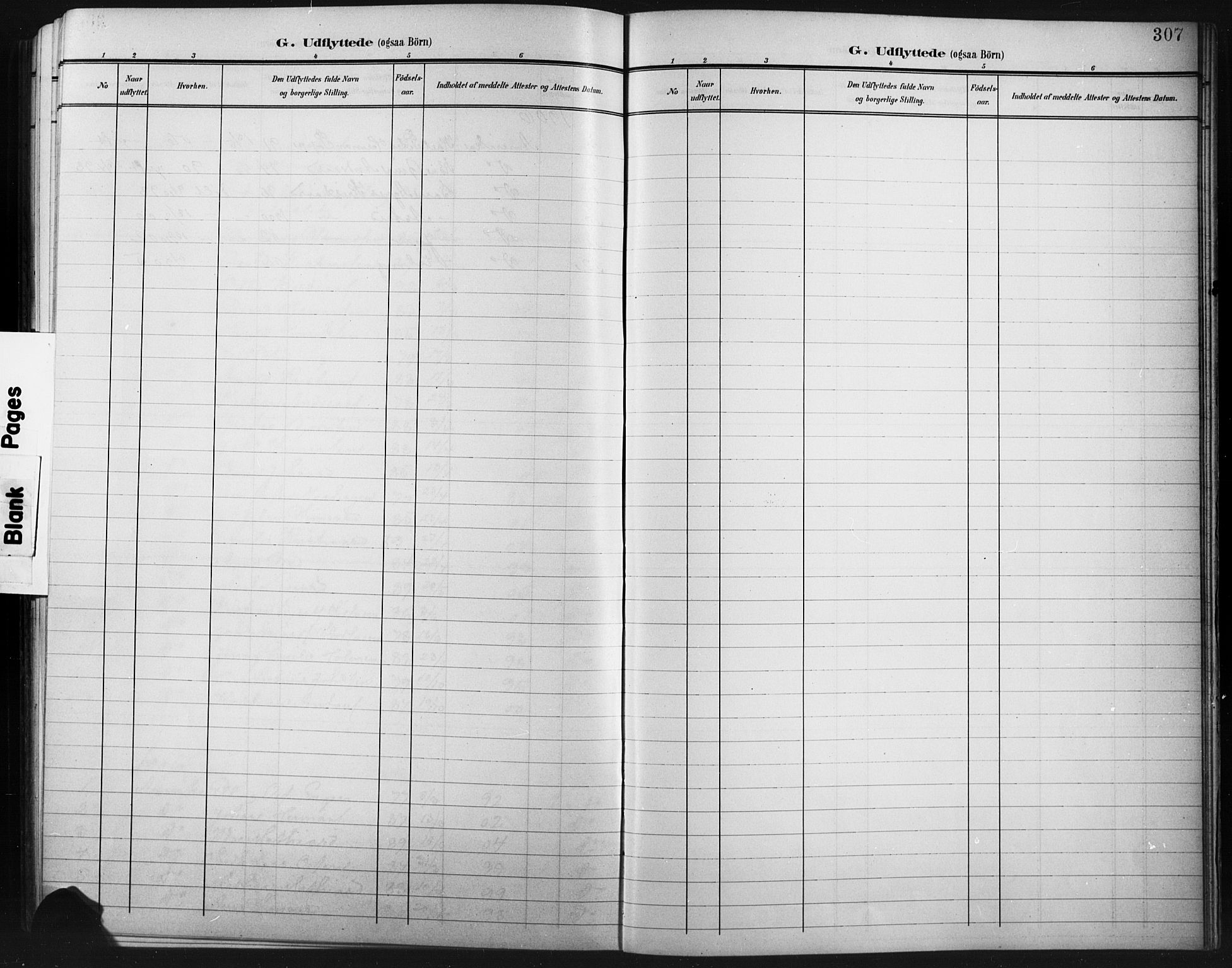 Fåberg prestekontor, SAH/PREST-086/H/Ha/Hab/L0011: Parish register (copy) no. 11, 1901-1921, p. 307