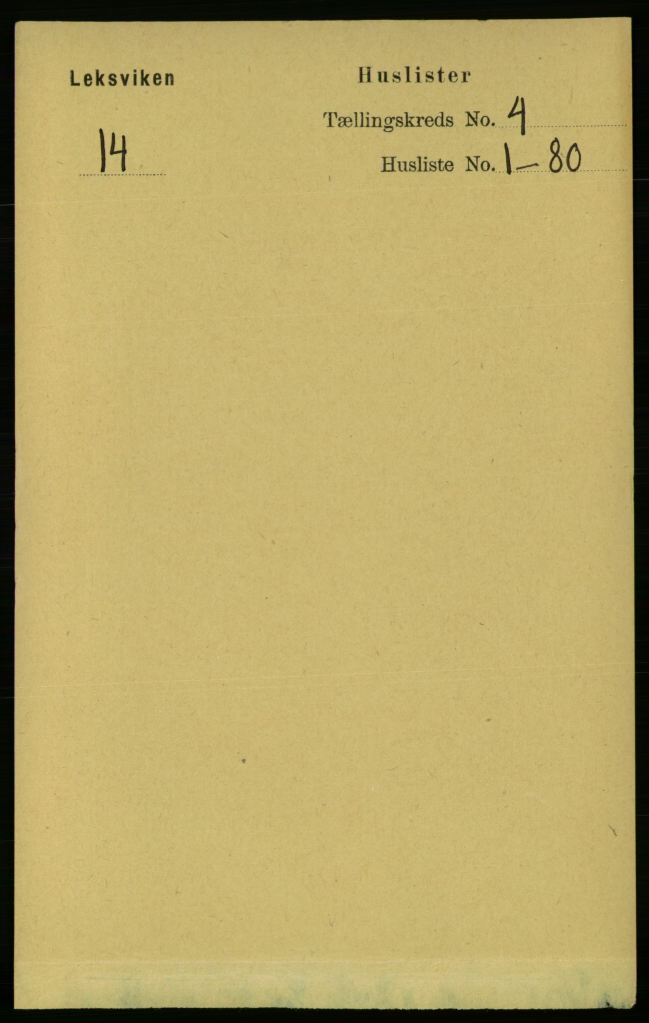 RA, 1891 census for 1718 Leksvik, 1891, p. 1826