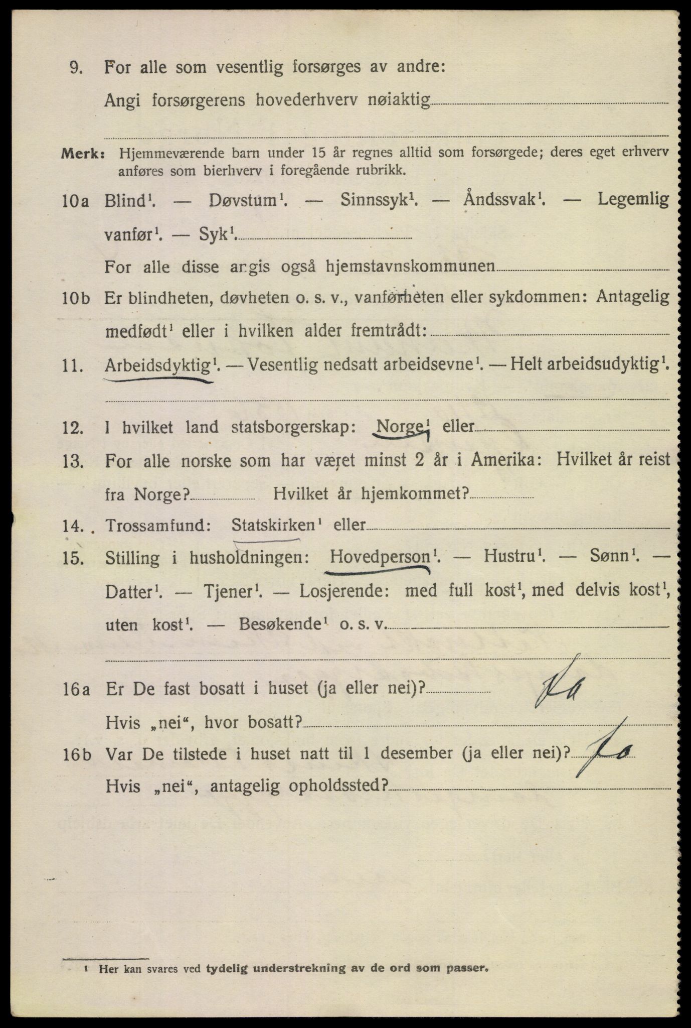 SAKO, 1920 census for Skien, 1920, p. 16855