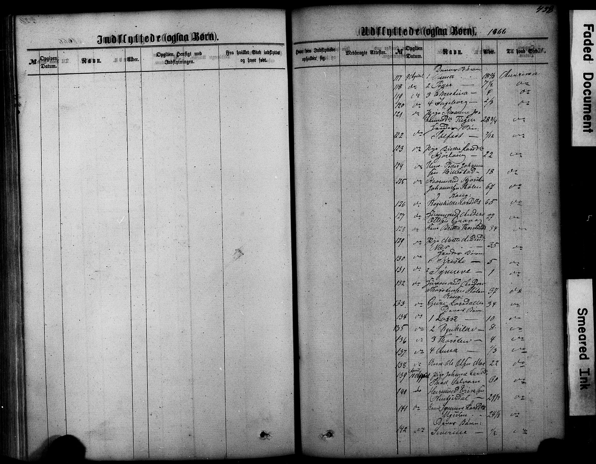 Hafslo sokneprestembete, AV/SAB-A-80301/H/Hab/Haba/L0001: Parish register (copy) no. A 1, 1866-1908, p. 438