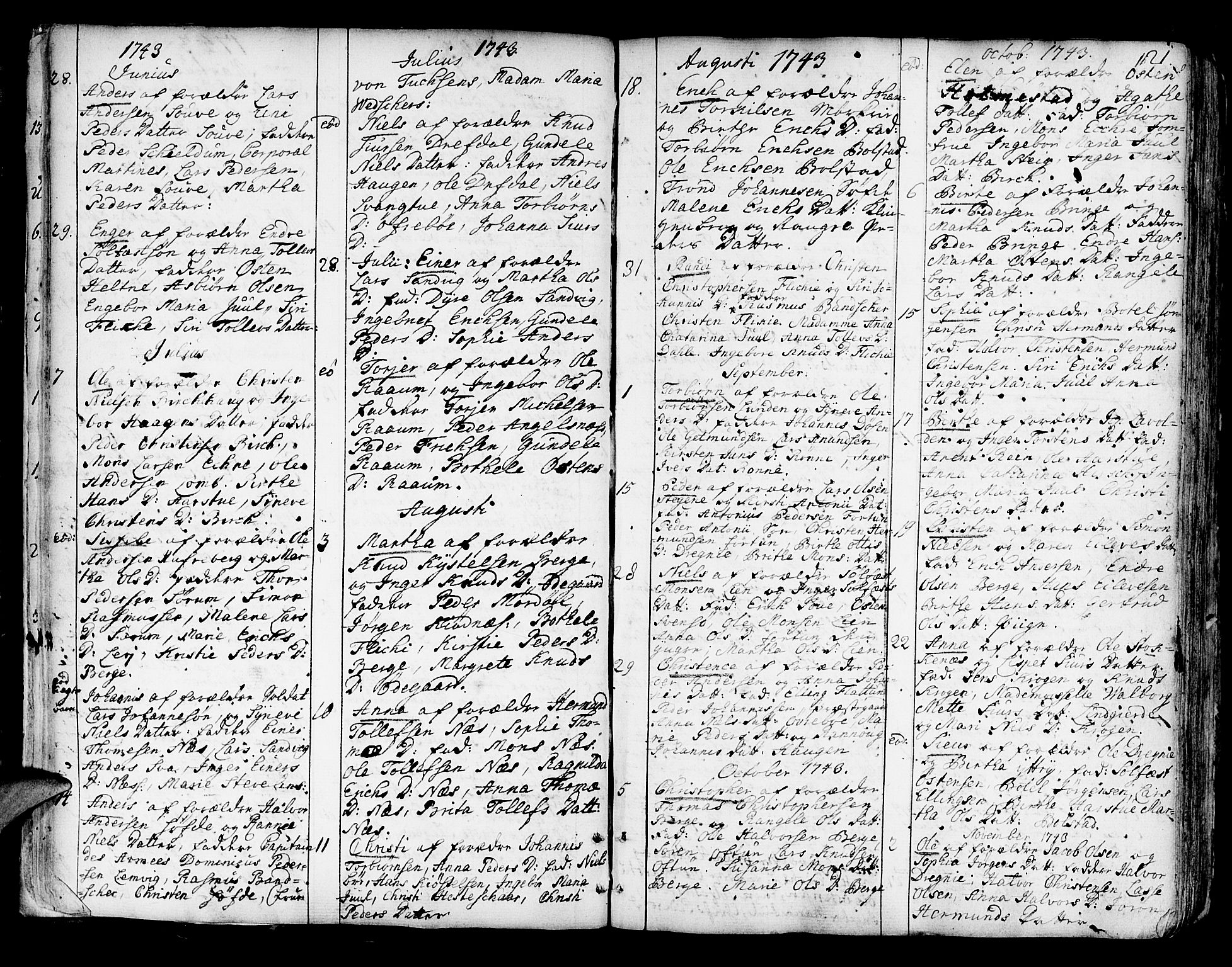 Luster sokneprestembete, SAB/A-81101/H/Haa/Haaa/L0001: Parish register (official) no. A 1, 1731-1803, p. 21