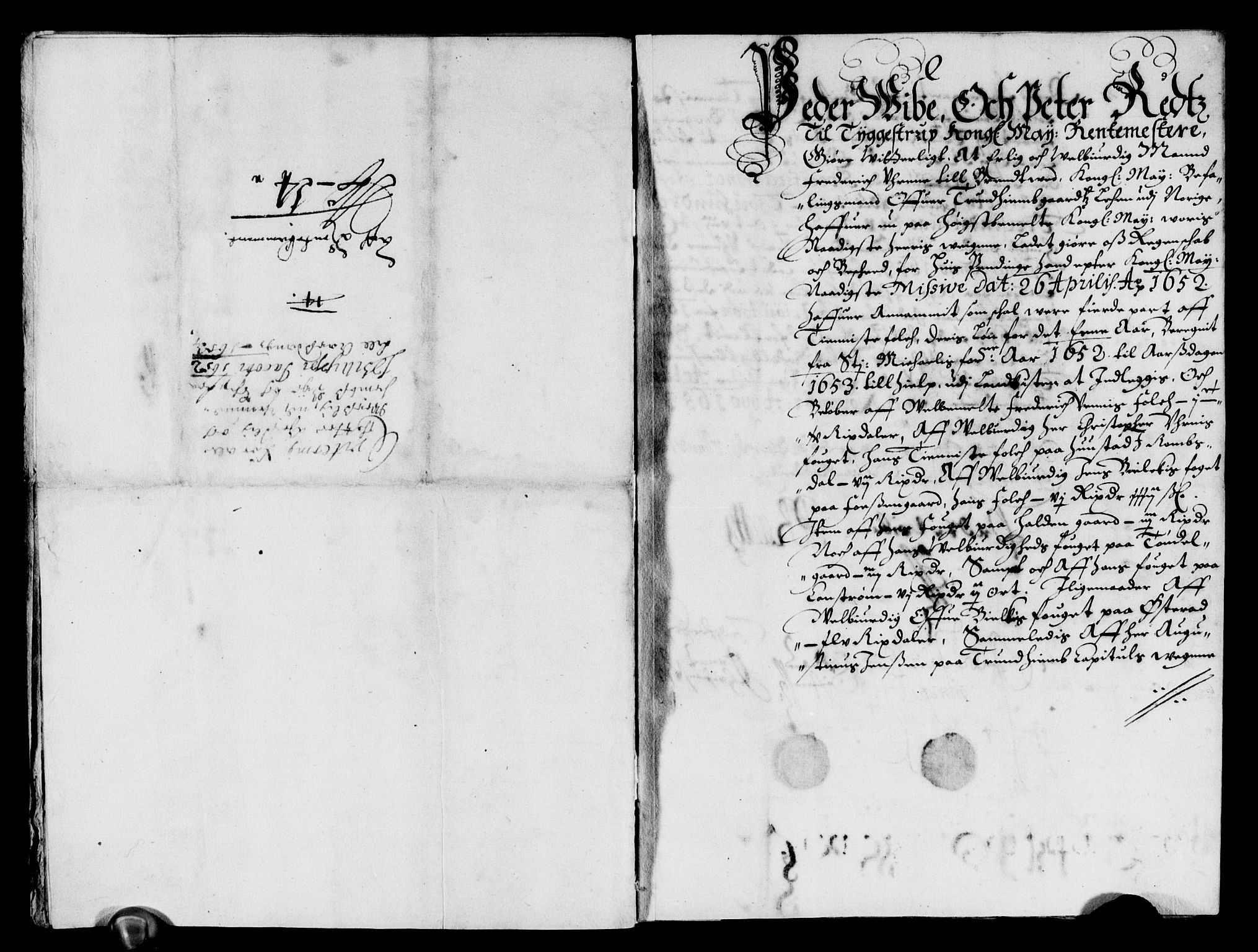 Rentekammeret inntil 1814, Reviderte regnskaper, Lensregnskaper, AV/RA-EA-5023/R/Rb/Rbw/L0115: Trondheim len, 1647-1655