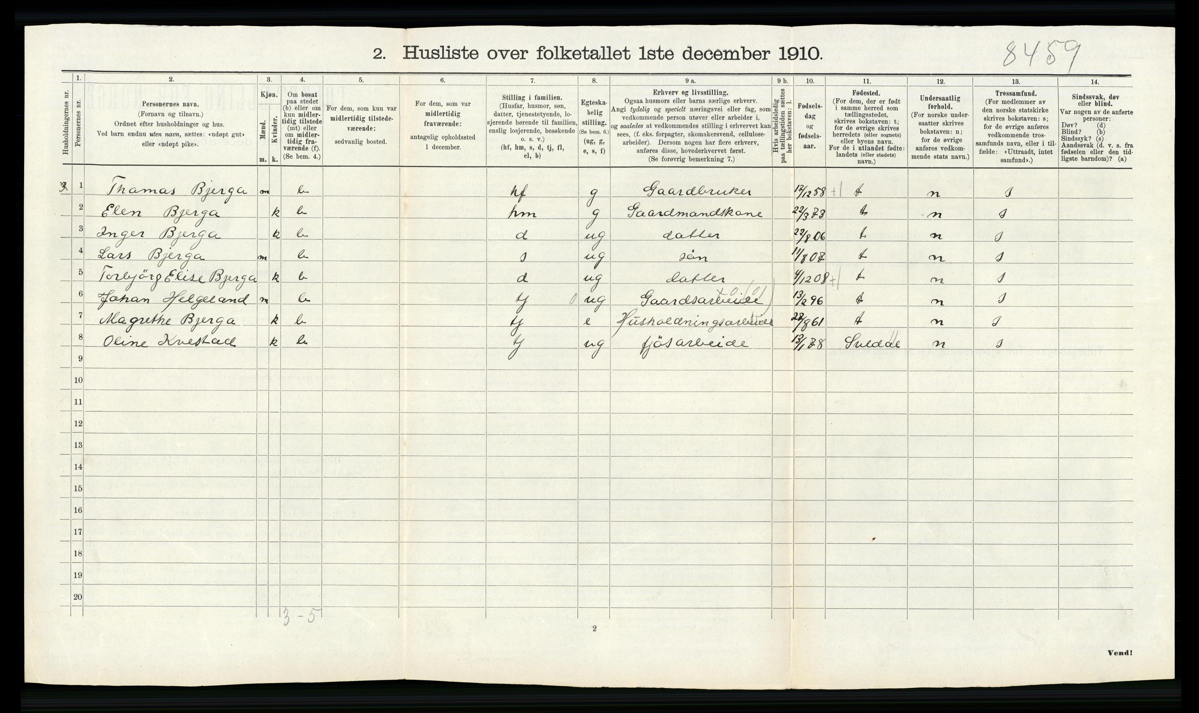 RA, 1910 census for Sjernarøy, 1910, p. 138