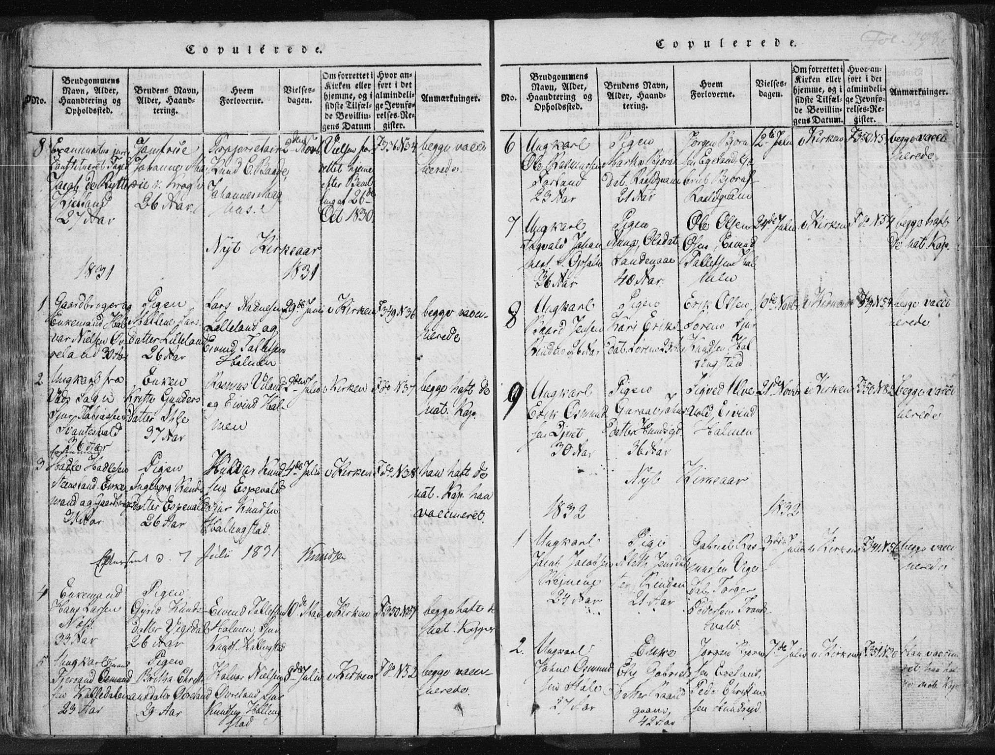 Vikedal sokneprestkontor, SAST/A-101840/01/IV: Parish register (official) no. A 3, 1817-1850, p. 198
