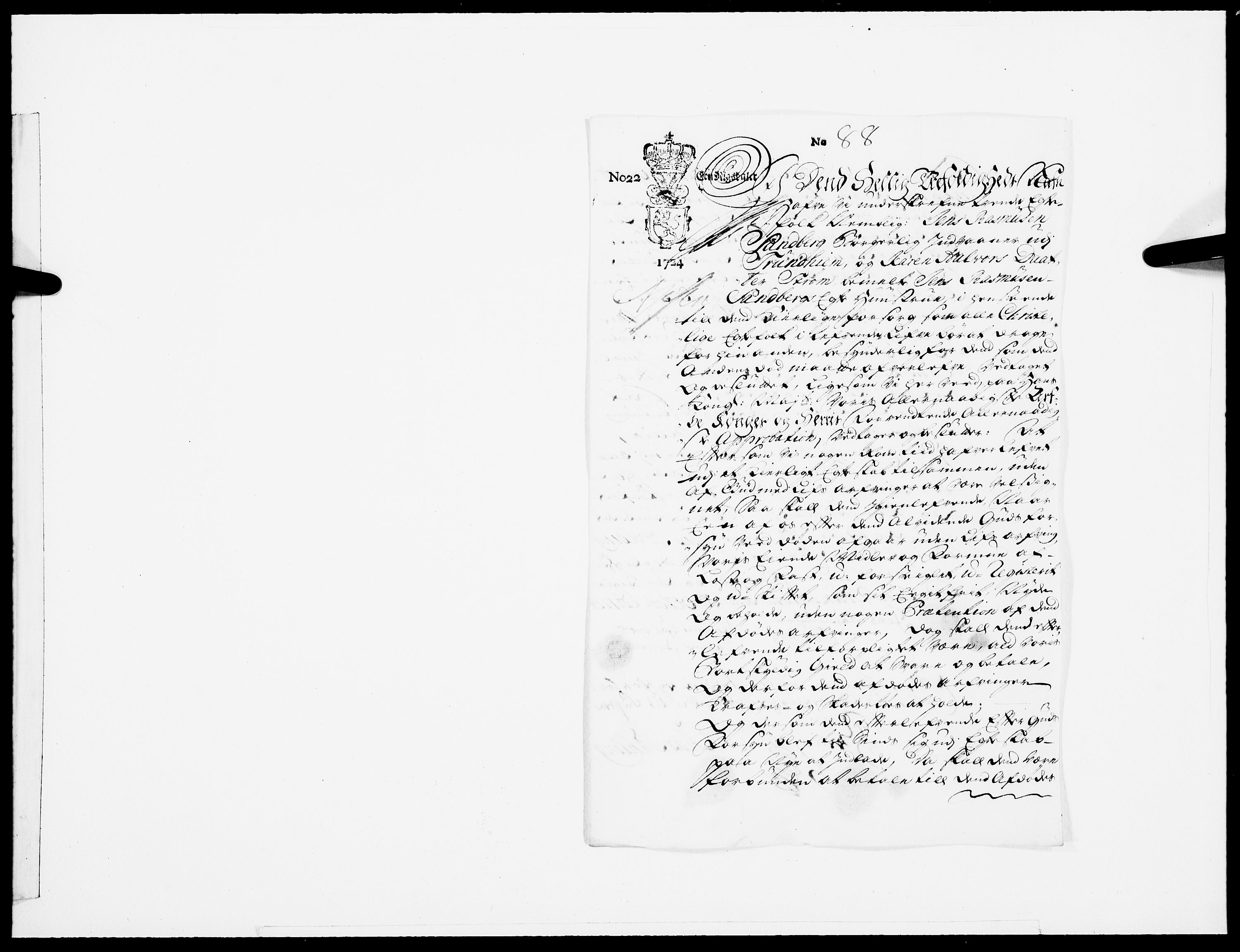 Danske Kanselli 1572-1799, AV/RA-EA-3023/F/Fc/Fcc/Fcca/L0095: Norske innlegg 1572-1799, 1724, p. 509