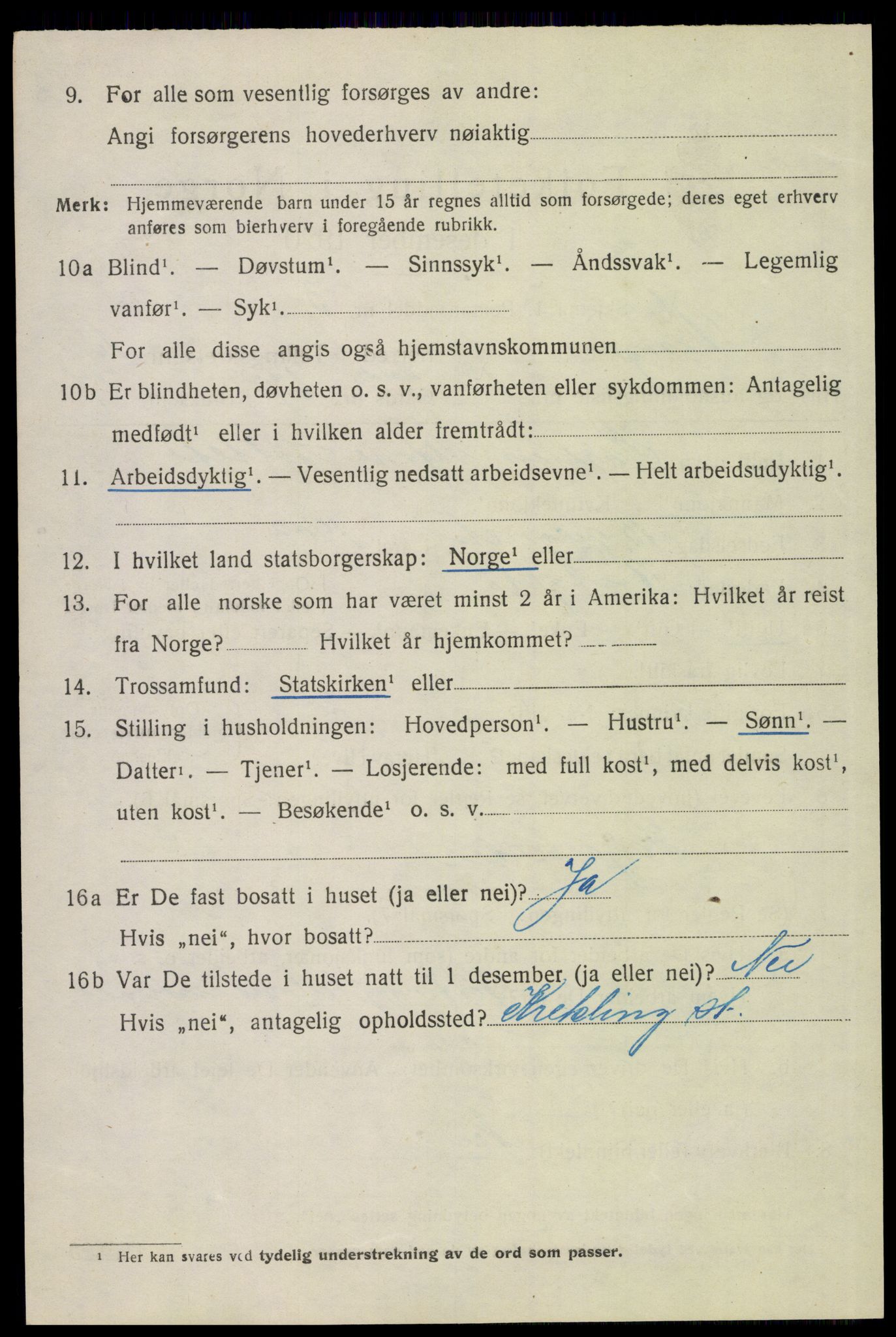 SAH, 1920 census for Vinger, 1920, p. 11887