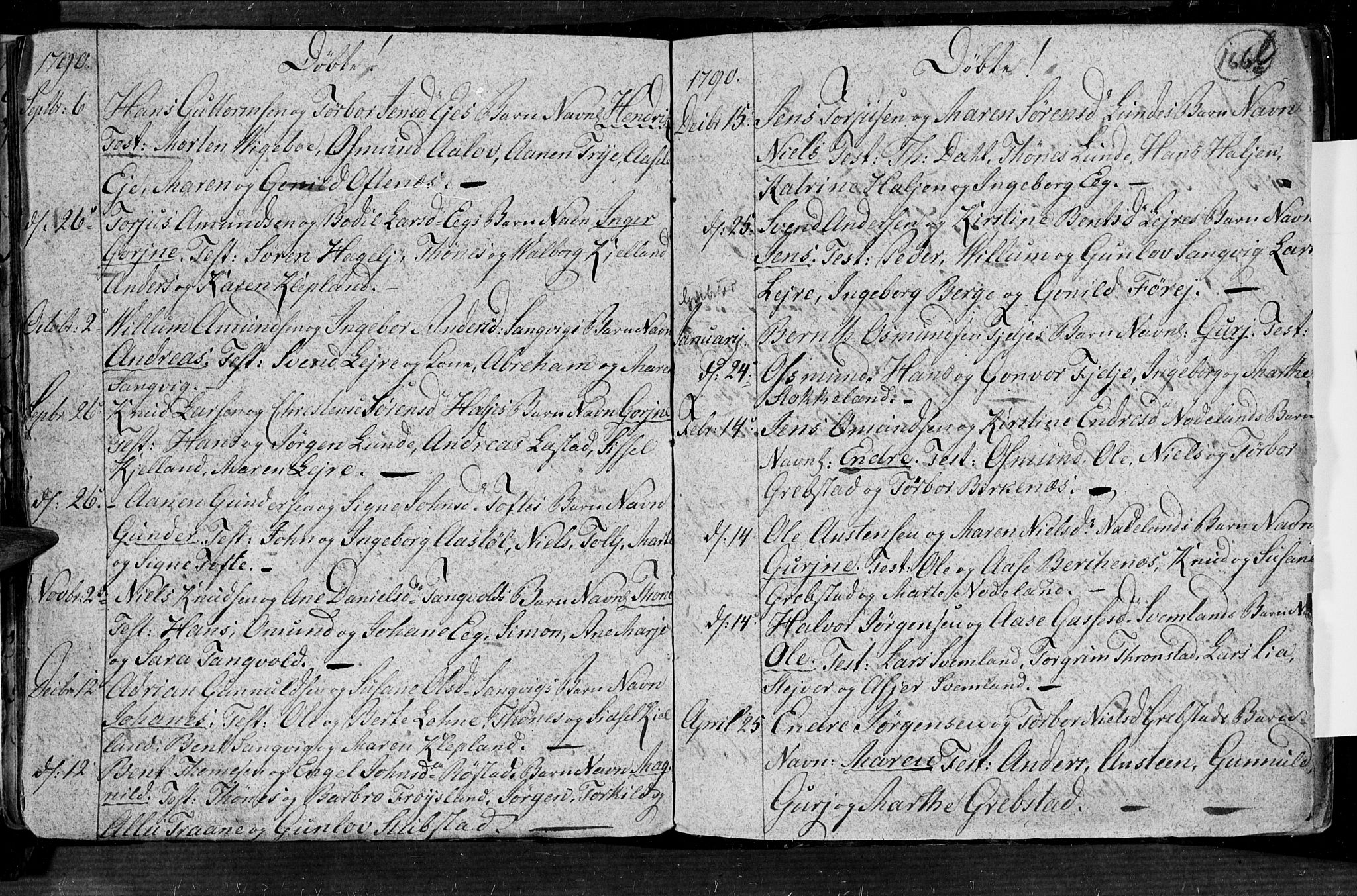 Søgne sokneprestkontor, AV/SAK-1111-0037/F/Fa/Fab/L0004: Parish register (official) no. A 4, 1770-1822, p. 166-167