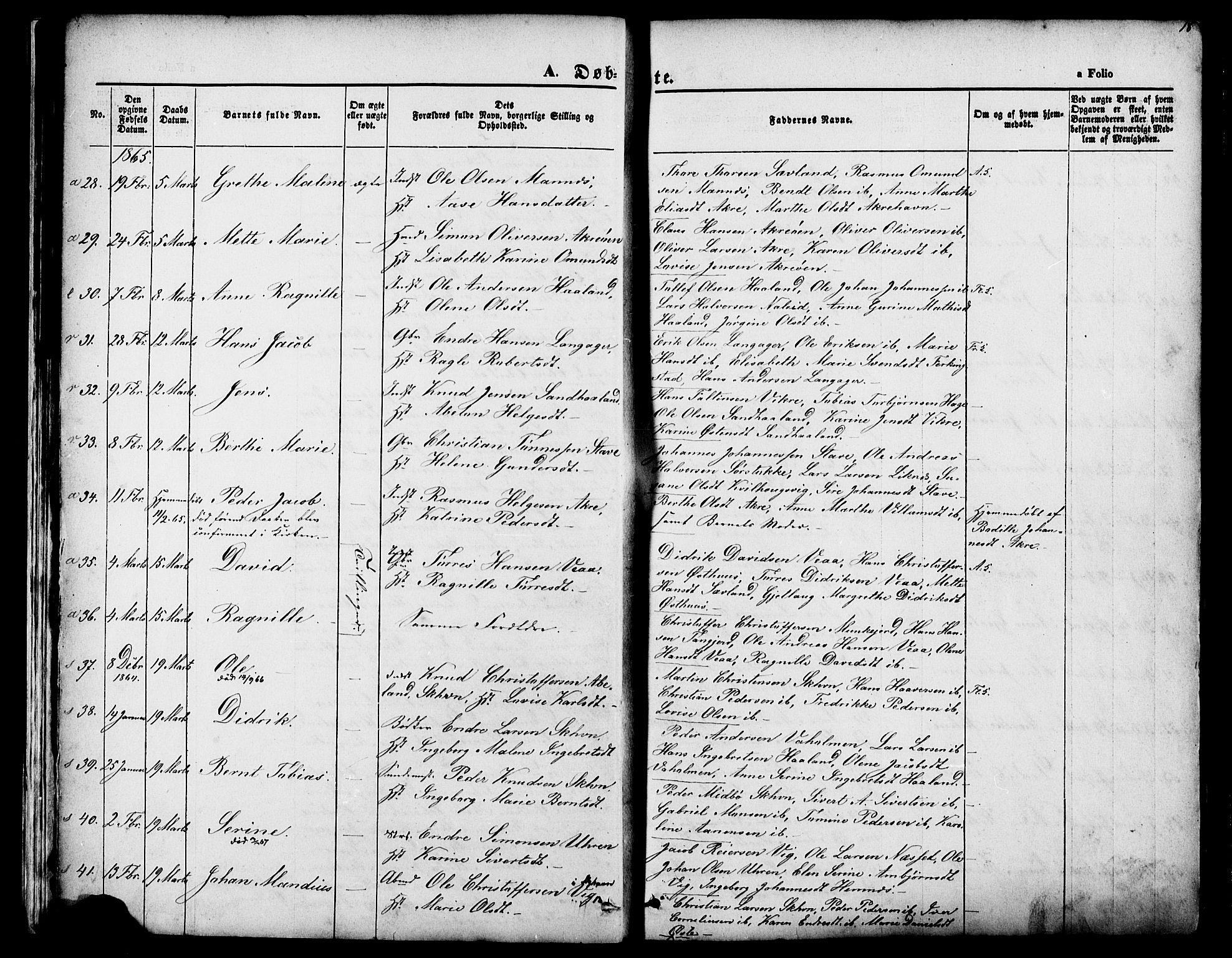 Skudenes sokneprestkontor, SAST/A -101849/H/Ha/Haa/L0006: Parish register (official) no. A 4, 1864-1881, p. 18