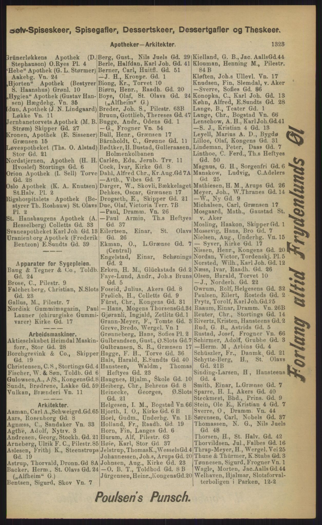 Kristiania/Oslo adressebok, PUBL/-, 1903, p. 1323