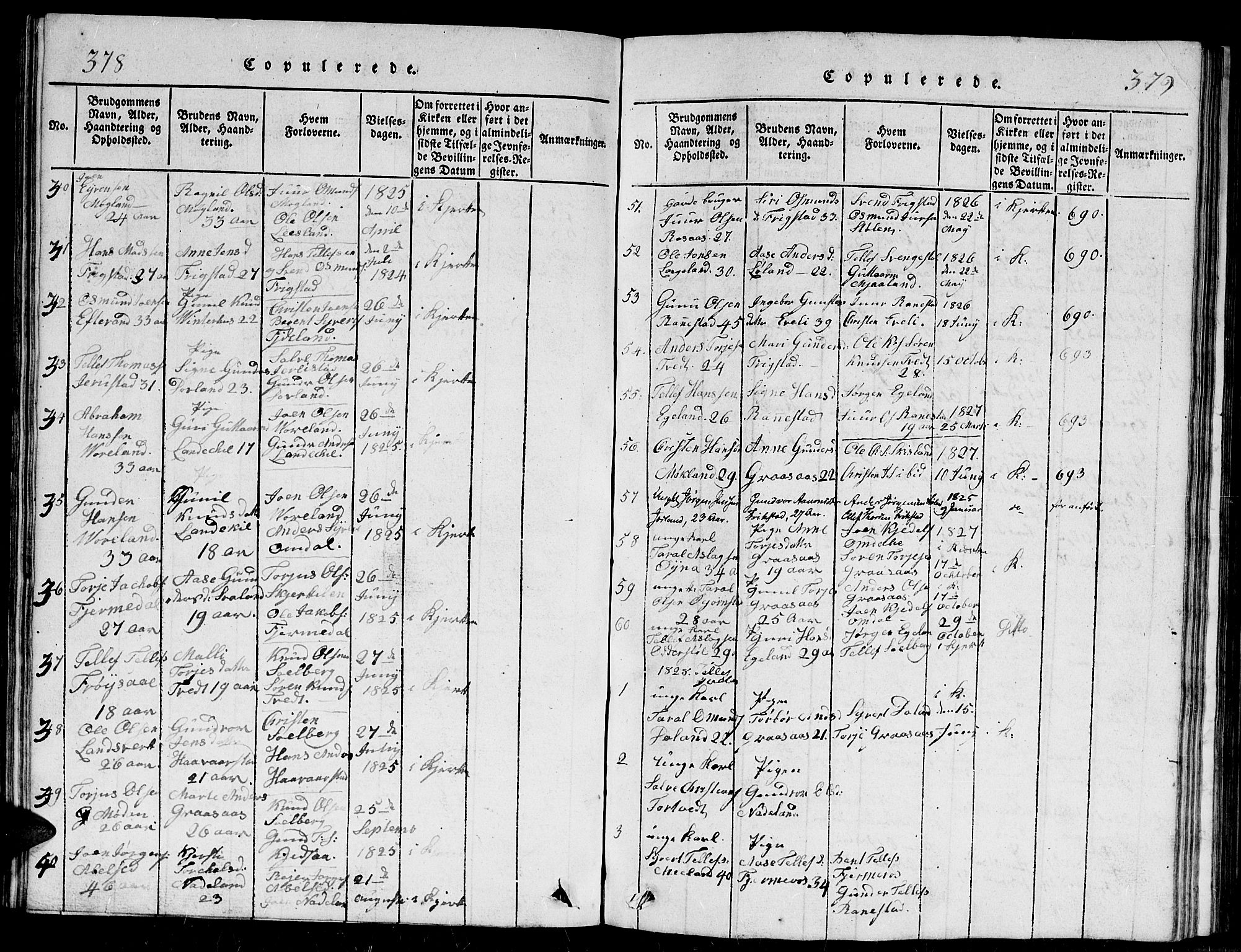 Evje sokneprestkontor, AV/SAK-1111-0008/F/Fb/Fbc/L0001: Parish register (copy) no. B 1, 1816-1836, p. 378-379