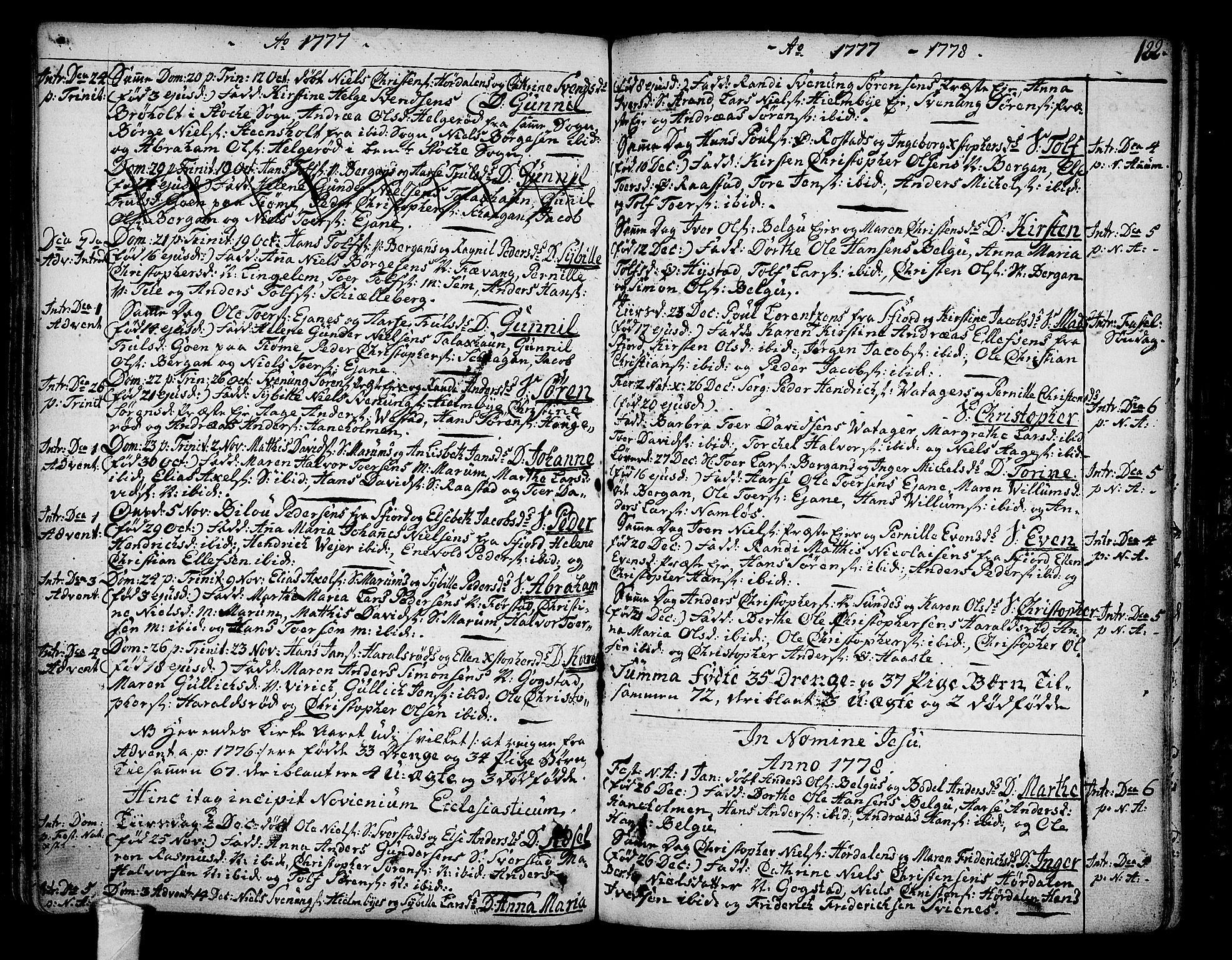 Sandar kirkebøker, SAKO/A-243/F/Fa/L0002: Parish register (official) no. 2, 1733-1788, p. 122