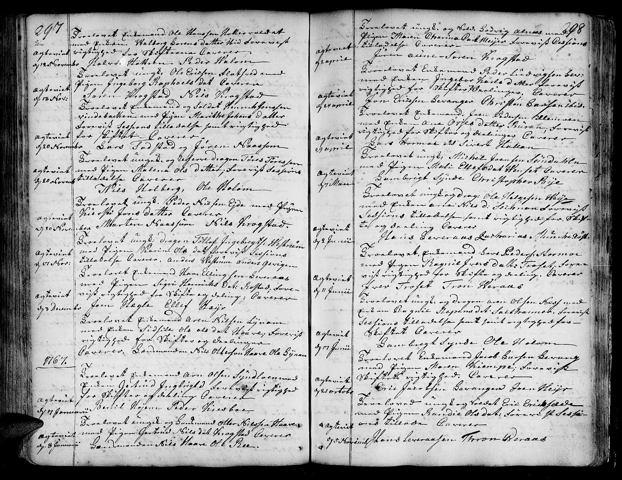 Ministerialprotokoller, klokkerbøker og fødselsregistre - Nord-Trøndelag, SAT/A-1458/717/L0141: Parish register (official) no. 717A01, 1747-1803, p. 297-298