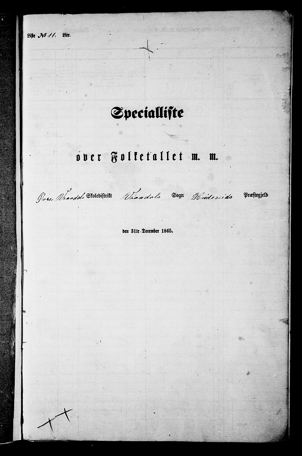 RA, 1865 census for Kviteseid, 1865, p. 141