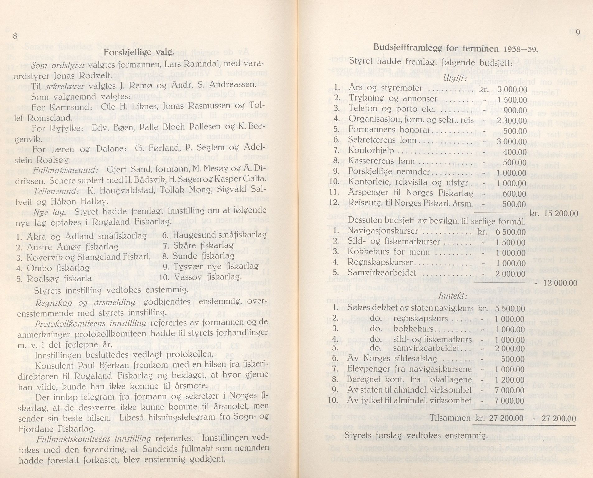 Rogaland fylkeskommune - Fylkesrådmannen , IKAR/A-900/A/Aa/Aaa/L0059: Møtebok , 1940, p. 8-9