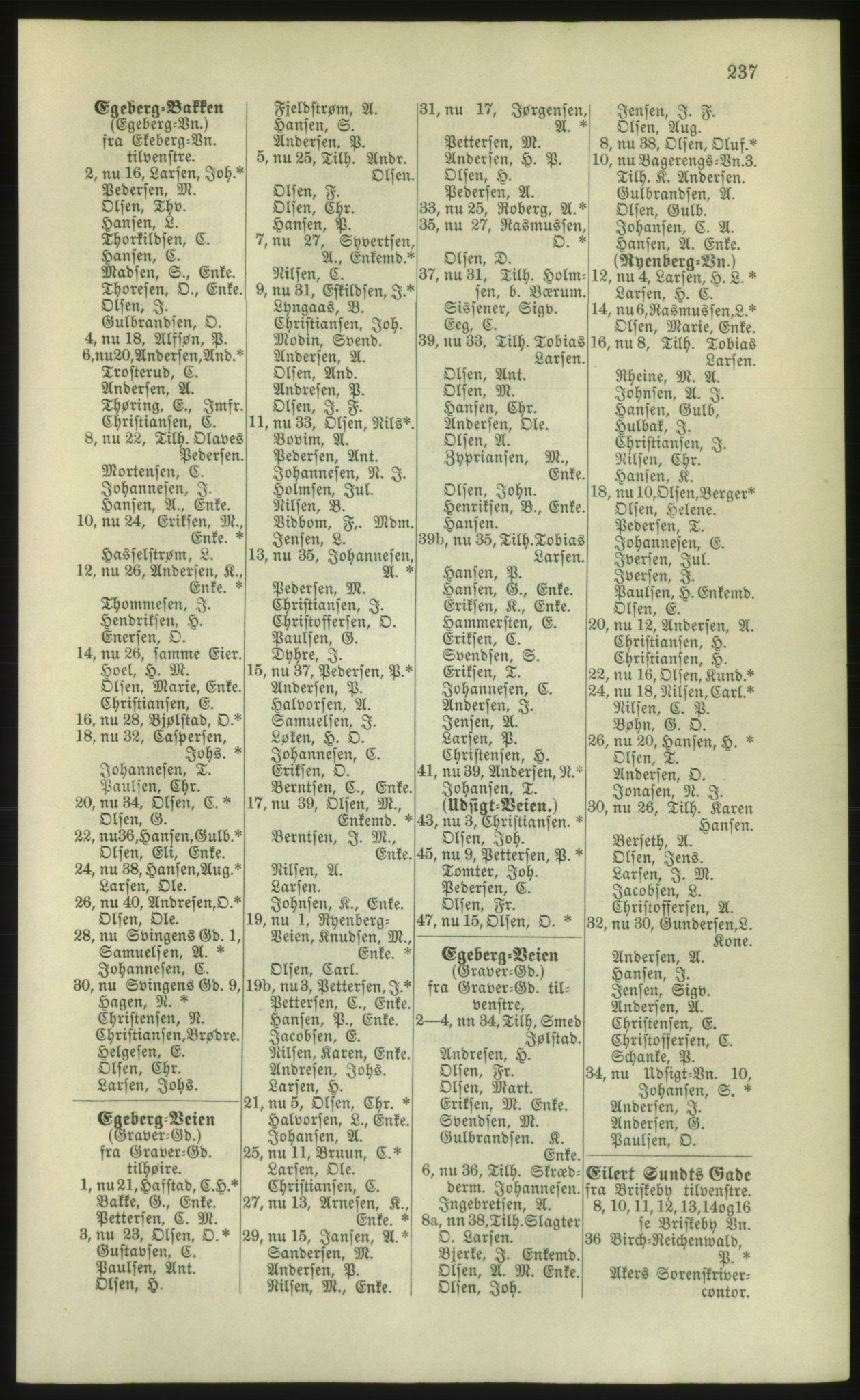 Kristiania/Oslo adressebok, PUBL/-, 1881, p. 237