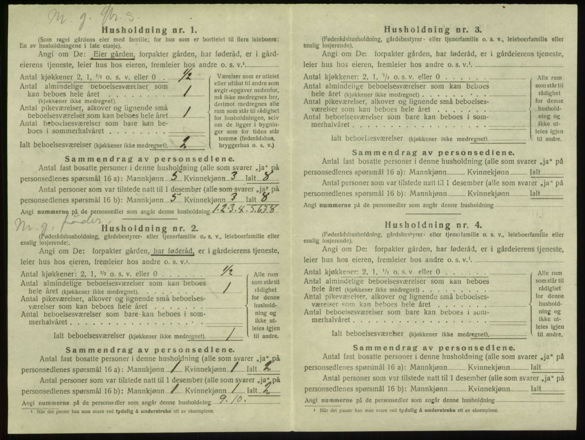 SAB, 1920 census for Lindås, 1920, p. 720