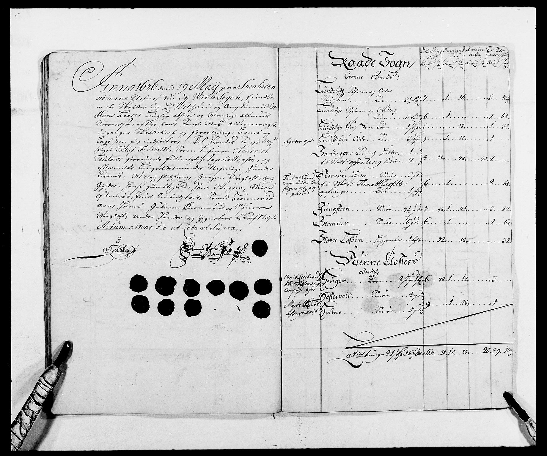 Rentekammeret inntil 1814, Reviderte regnskaper, Fogderegnskap, AV/RA-EA-4092/R02/L0105: Fogderegnskap Moss og Verne kloster, 1685-1687, p. 194