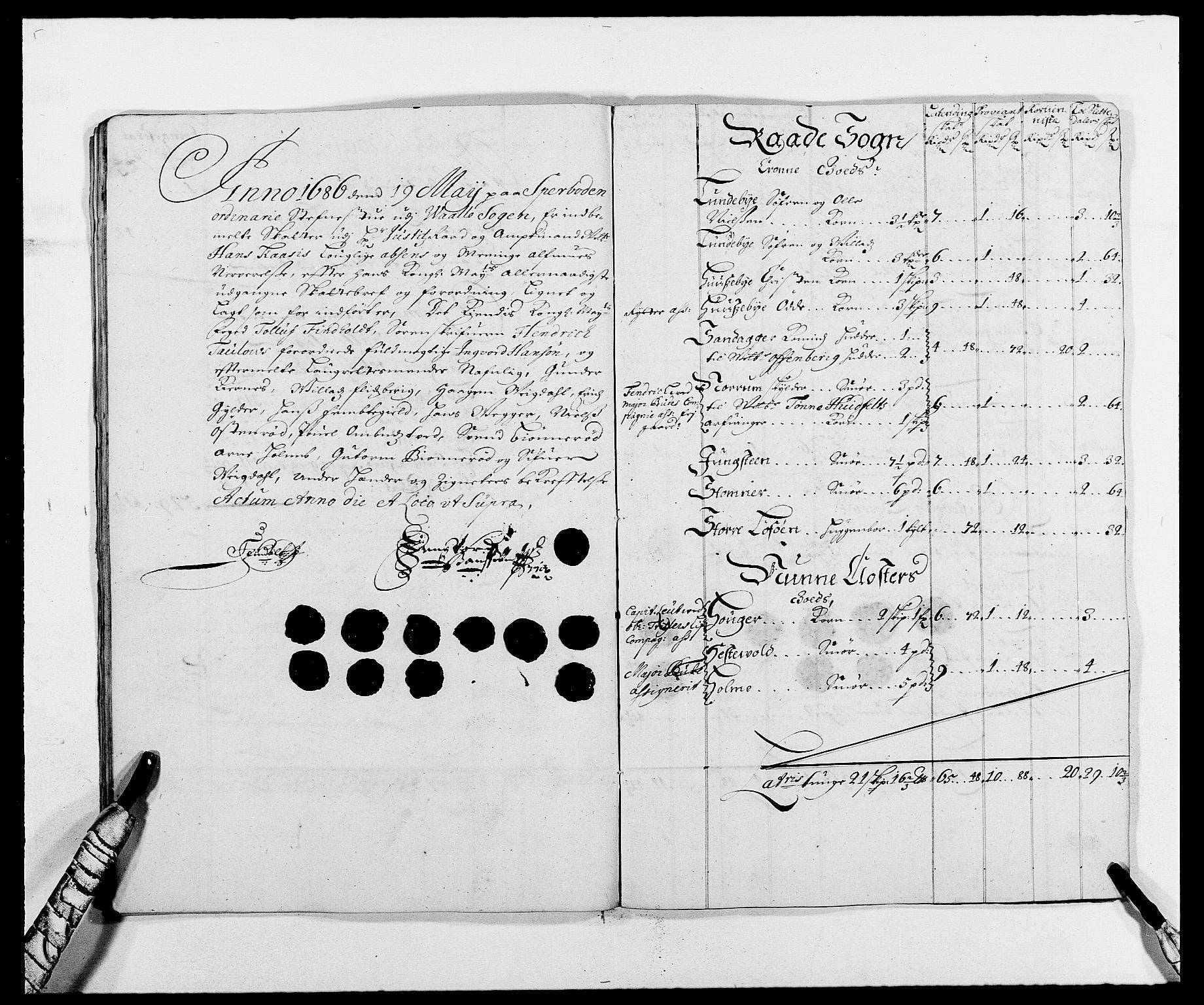 Rentekammeret inntil 1814, Reviderte regnskaper, Fogderegnskap, AV/RA-EA-4092/R02/L0105: Fogderegnskap Moss og Verne kloster, 1685-1687, p. 194