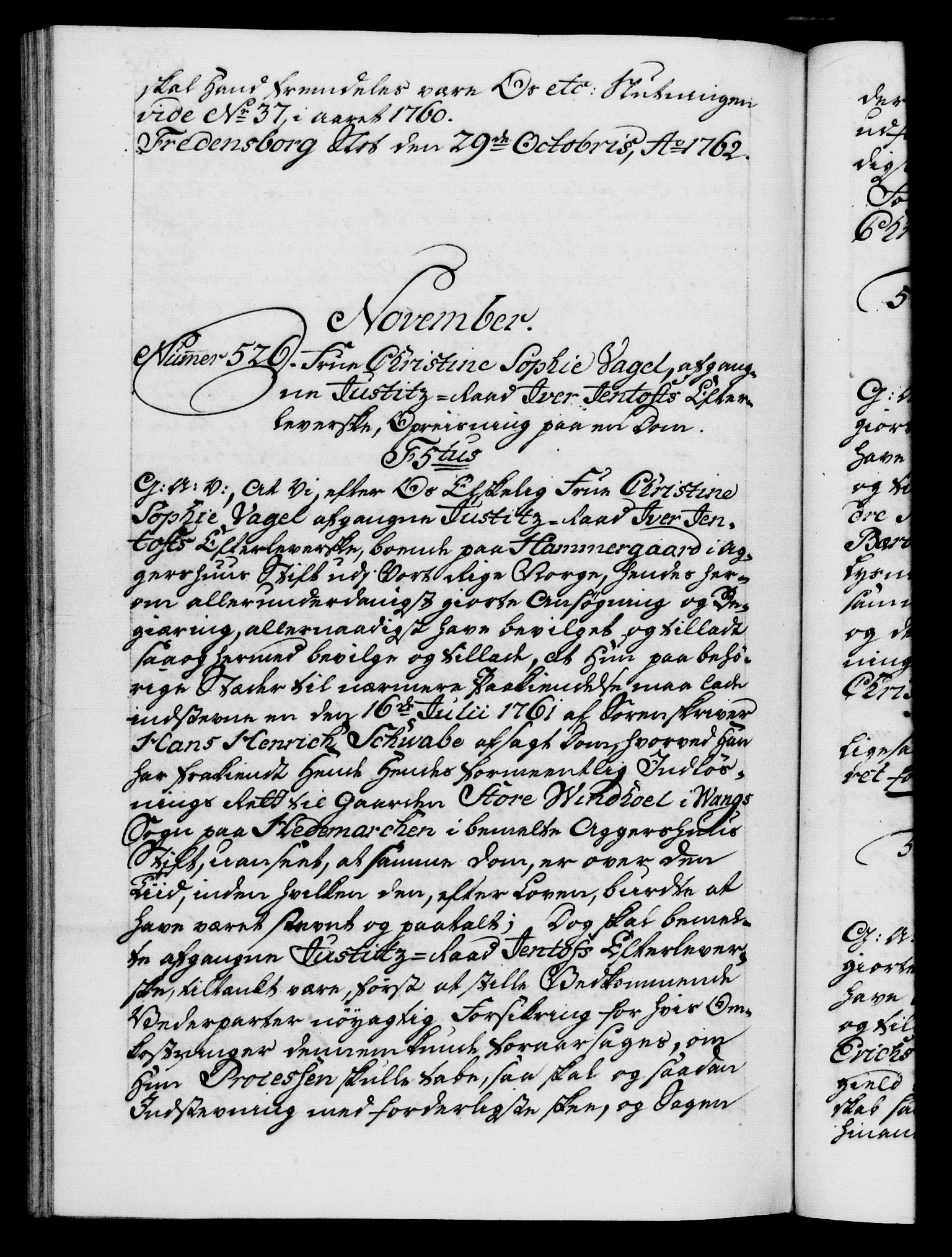 Danske Kanselli 1572-1799, AV/RA-EA-3023/F/Fc/Fca/Fcaa/L0041: Norske registre, 1760-1762, p. 838b