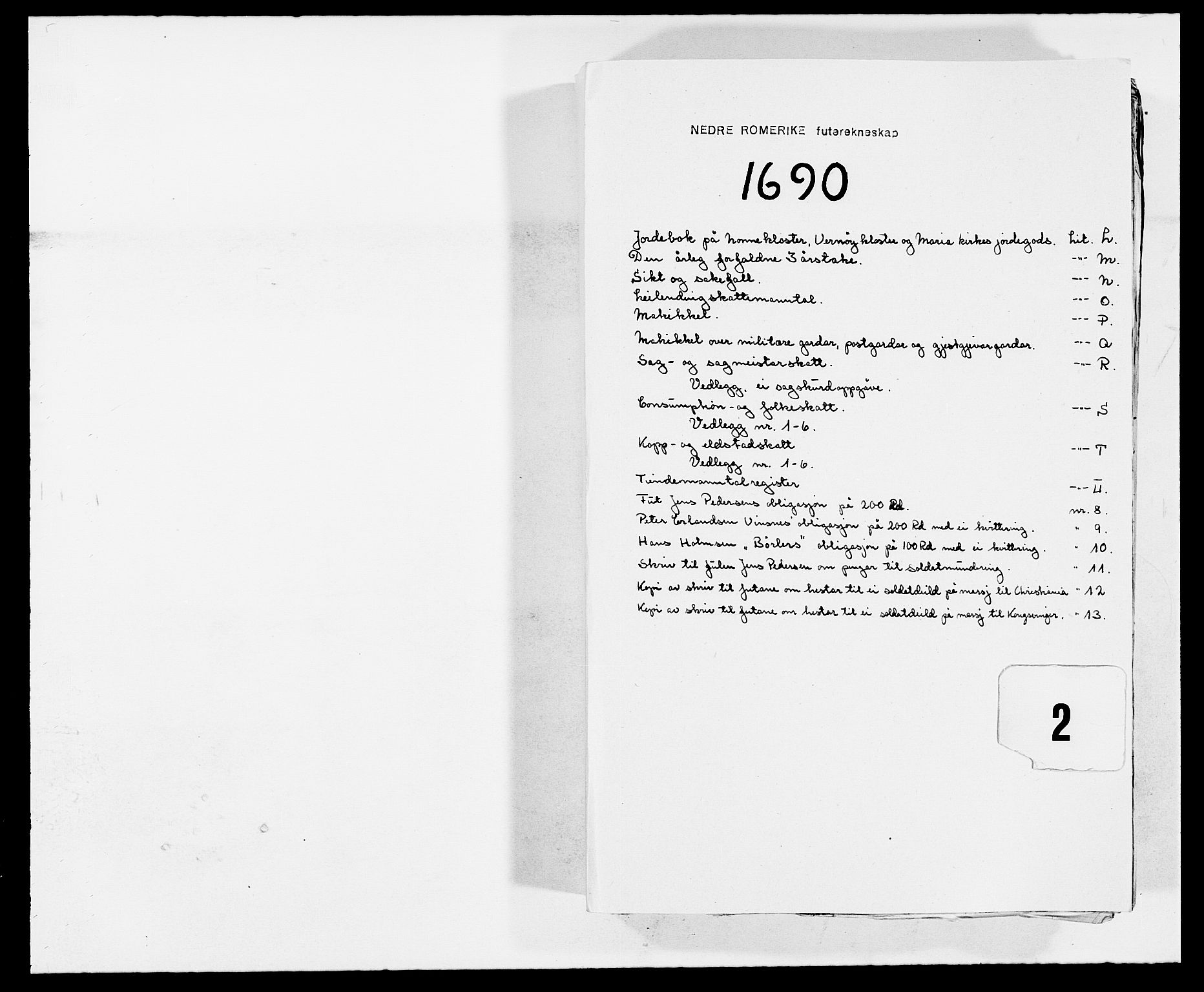 Rentekammeret inntil 1814, Reviderte regnskaper, Fogderegnskap, RA/EA-4092/R11/L0574: Fogderegnskap Nedre Romerike, 1689-1690, p. 245