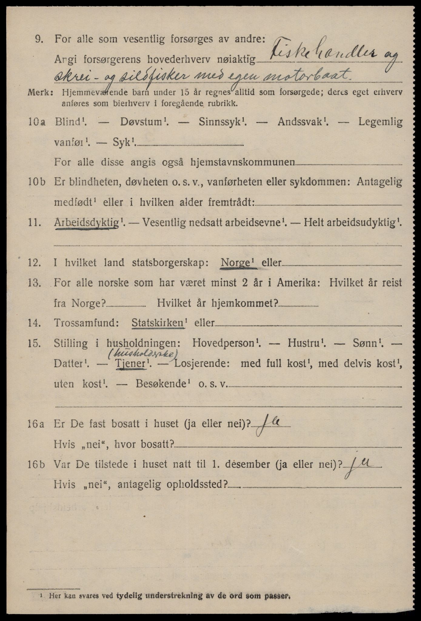 SAT, 1920 census for Aure, 1920, p. 1869