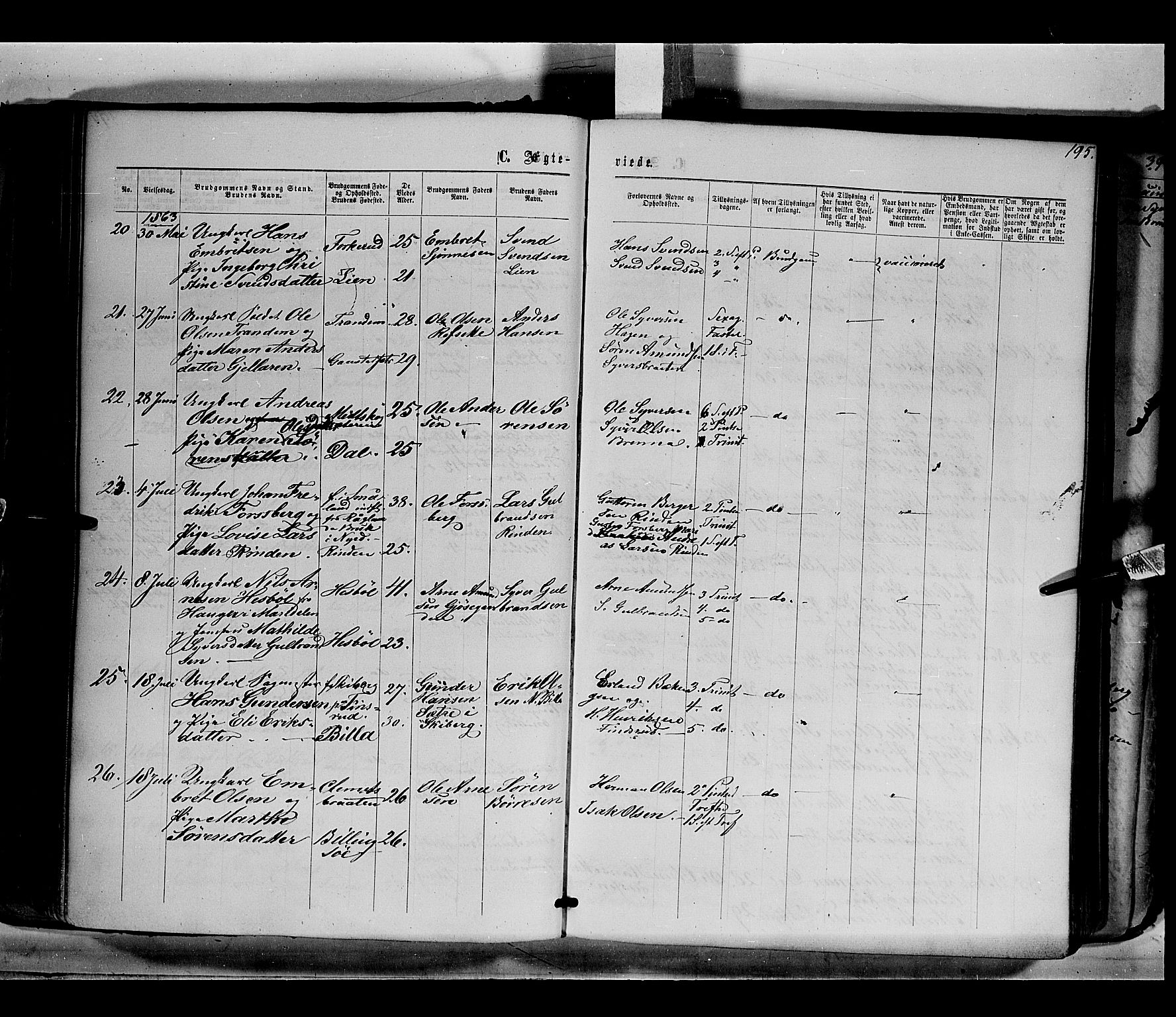 Eidskog prestekontor, AV/SAH-PREST-026/H/Ha/Haa/L0001: Parish register (official) no. 1, 1860-1867, p. 195