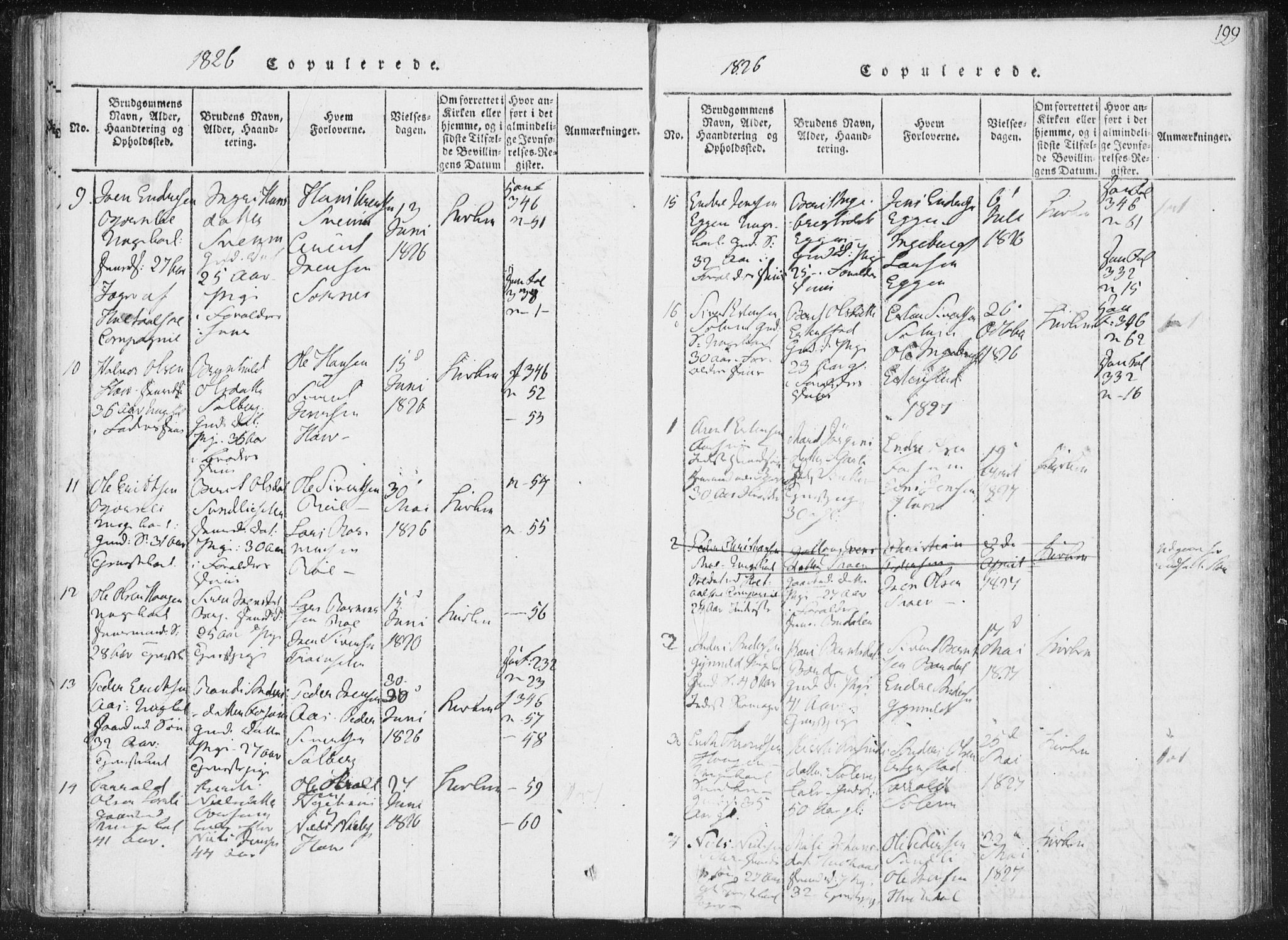 Ministerialprotokoller, klokkerbøker og fødselsregistre - Sør-Trøndelag, SAT/A-1456/689/L1037: Parish register (official) no. 689A02, 1816-1842, p. 199