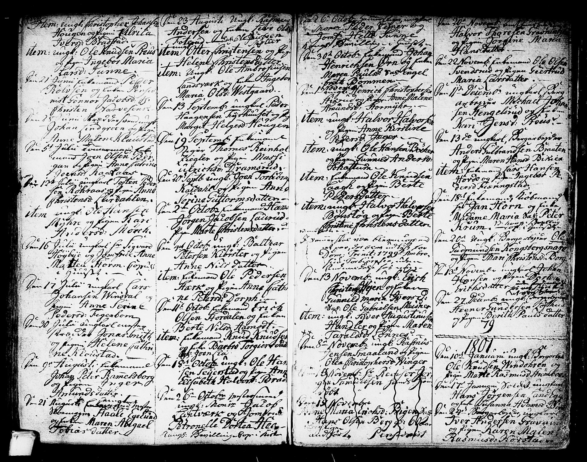 Kongsberg kirkebøker, SAKO/A-22/F/Fa/L0007: Parish register (official) no. I 7, 1795-1816, p. 365