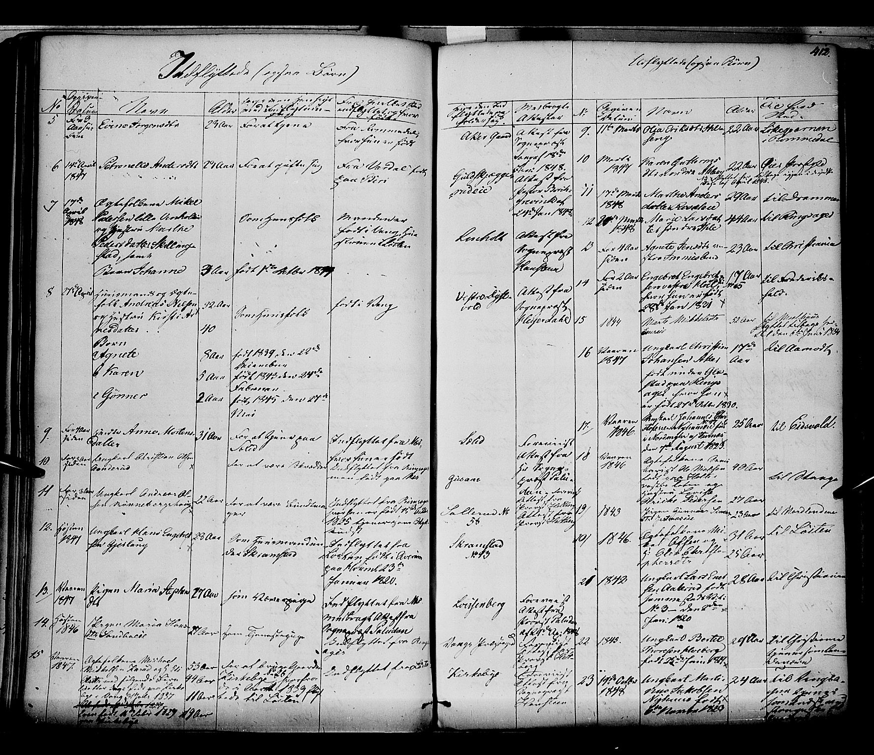 Vang prestekontor, Hedmark, SAH/PREST-008/H/Ha/Haa/L0010: Parish register (official) no. 10, 1841-1855, p. 412