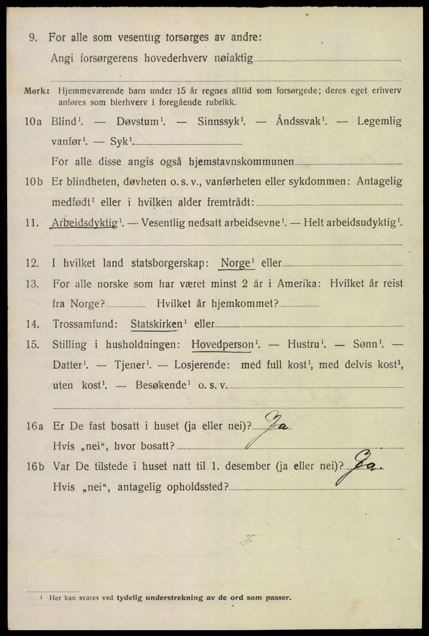 SAK, 1920 census for Vestre Moland, 1920, p. 5492