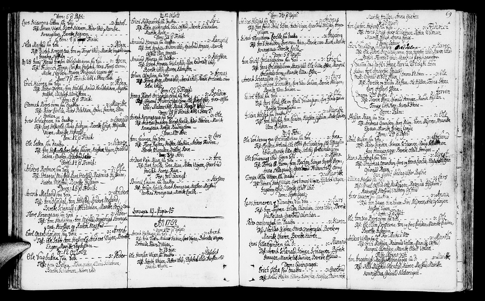 Ministerialprotokoller, klokkerbøker og fødselsregistre - Sør-Trøndelag, SAT/A-1456/665/L0768: Parish register (official) no. 665A03, 1754-1803, p. 69