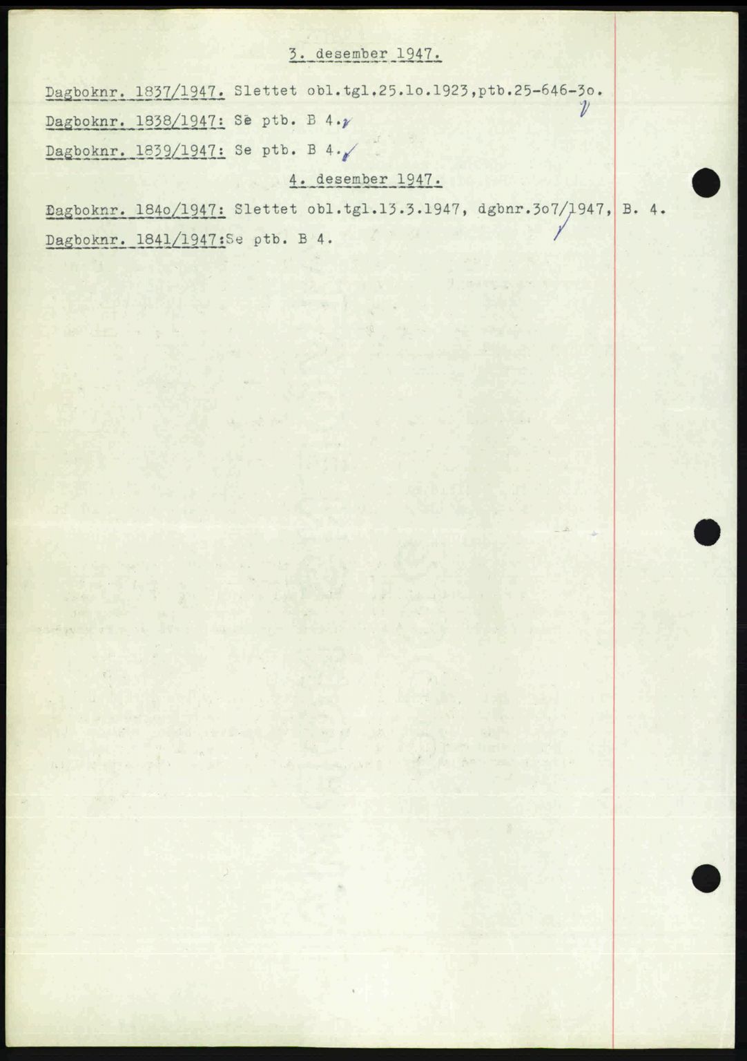 Nedenes sorenskriveri, SAK/1221-0006/G/Gb/Gba/L0058: Mortgage book no. A10, 1947-1948, Diary no: : 1837/1947