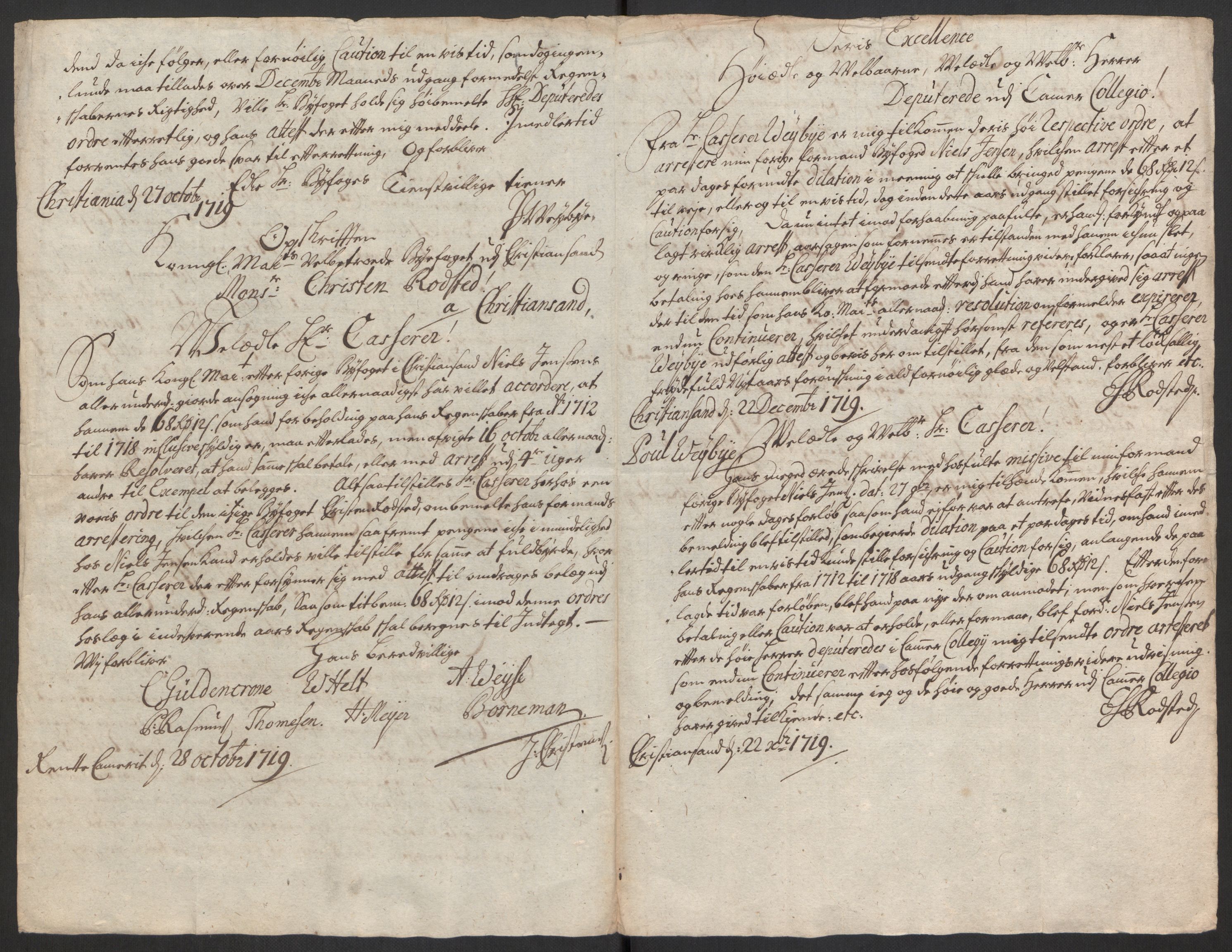 Rentekammeret inntil 1814, Reviderte regnskaper, Byregnskaper, AV/RA-EA-4066/R/Rm/L0285: [M18] Sikt og sakefall, 1681-1718, p. 612