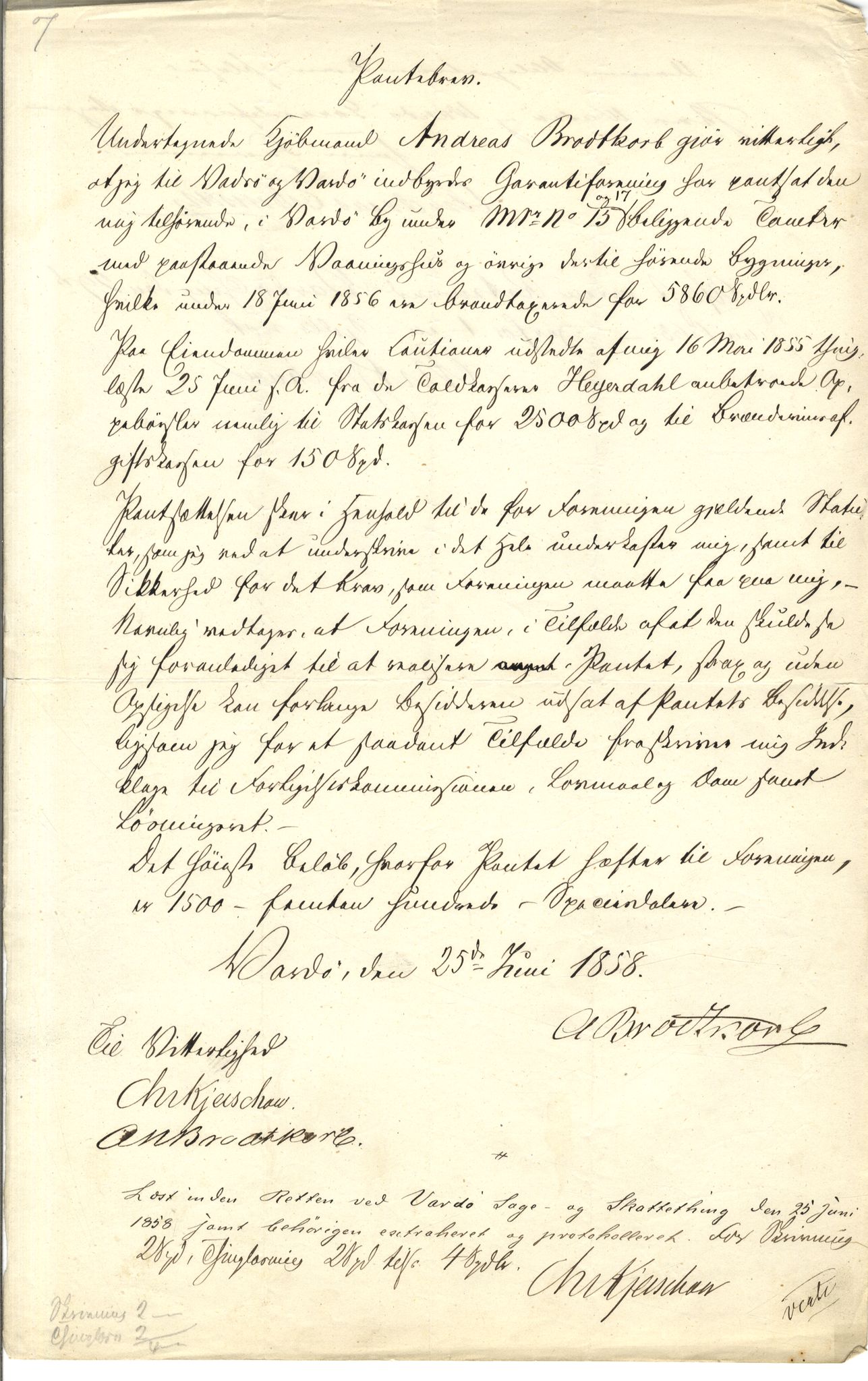 Brodtkorb handel A/S, VAMU/A-0001/Q/Qb/L0001: Skjøter og grunnbrev i Vardø by, 1822-1943, p. 191