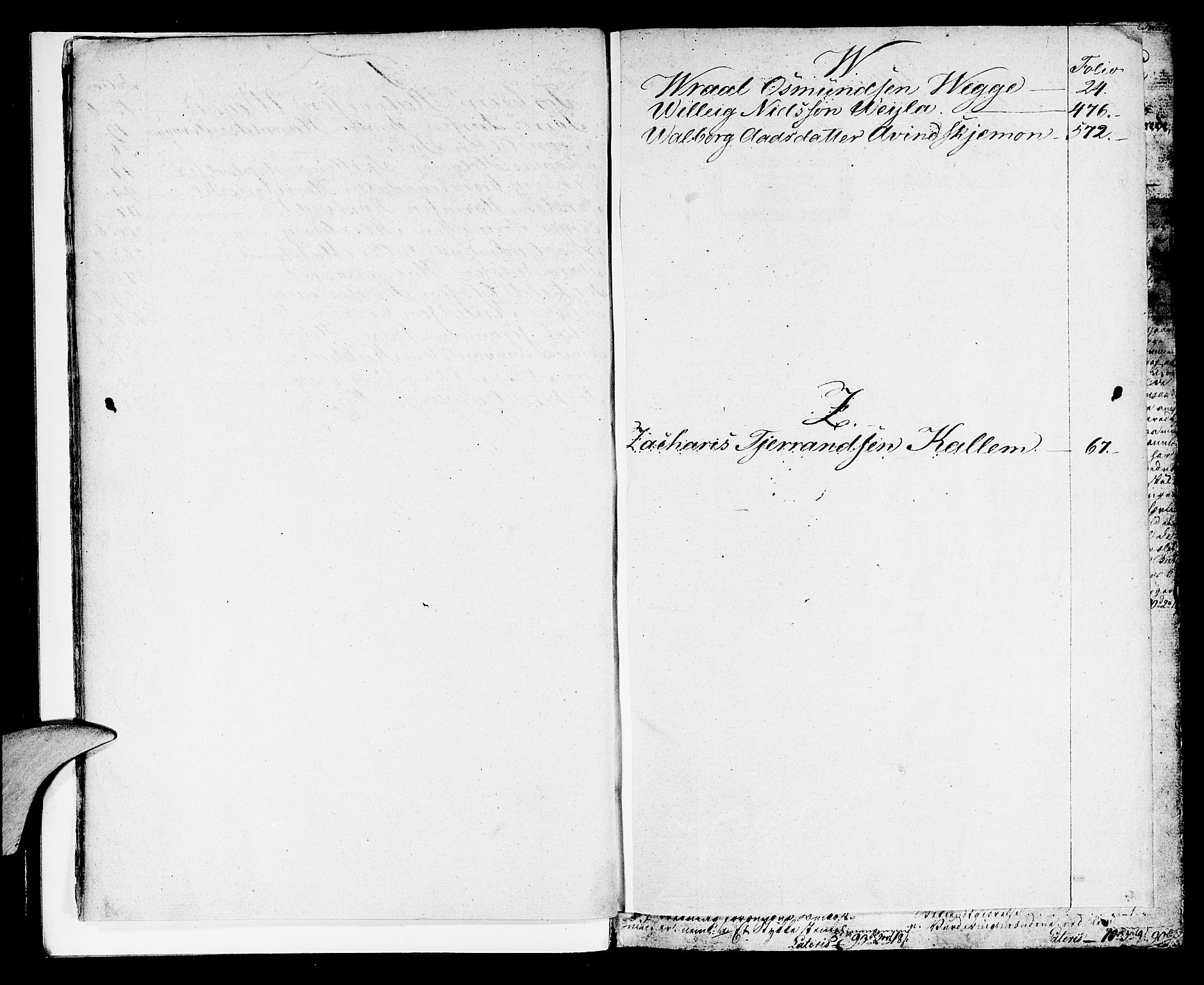 Ryfylke tingrett, AV/SAST-A-100055/001/IV/IVD/L0019: Skifteprotokoll, register i protokollen, 1822-1827