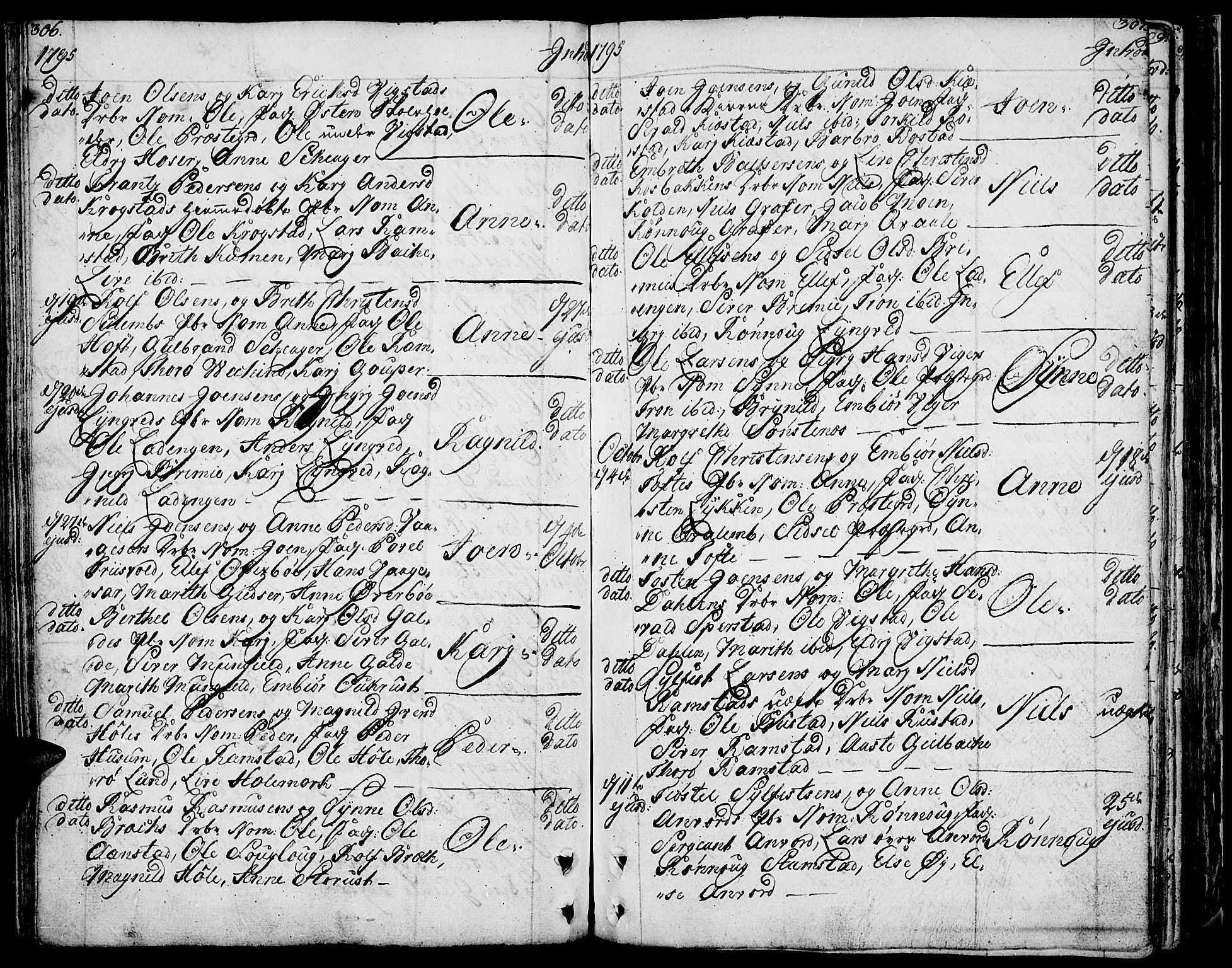 Lom prestekontor, AV/SAH-PREST-070/K/L0002: Parish register (official) no. 2, 1749-1801, p. 306-307