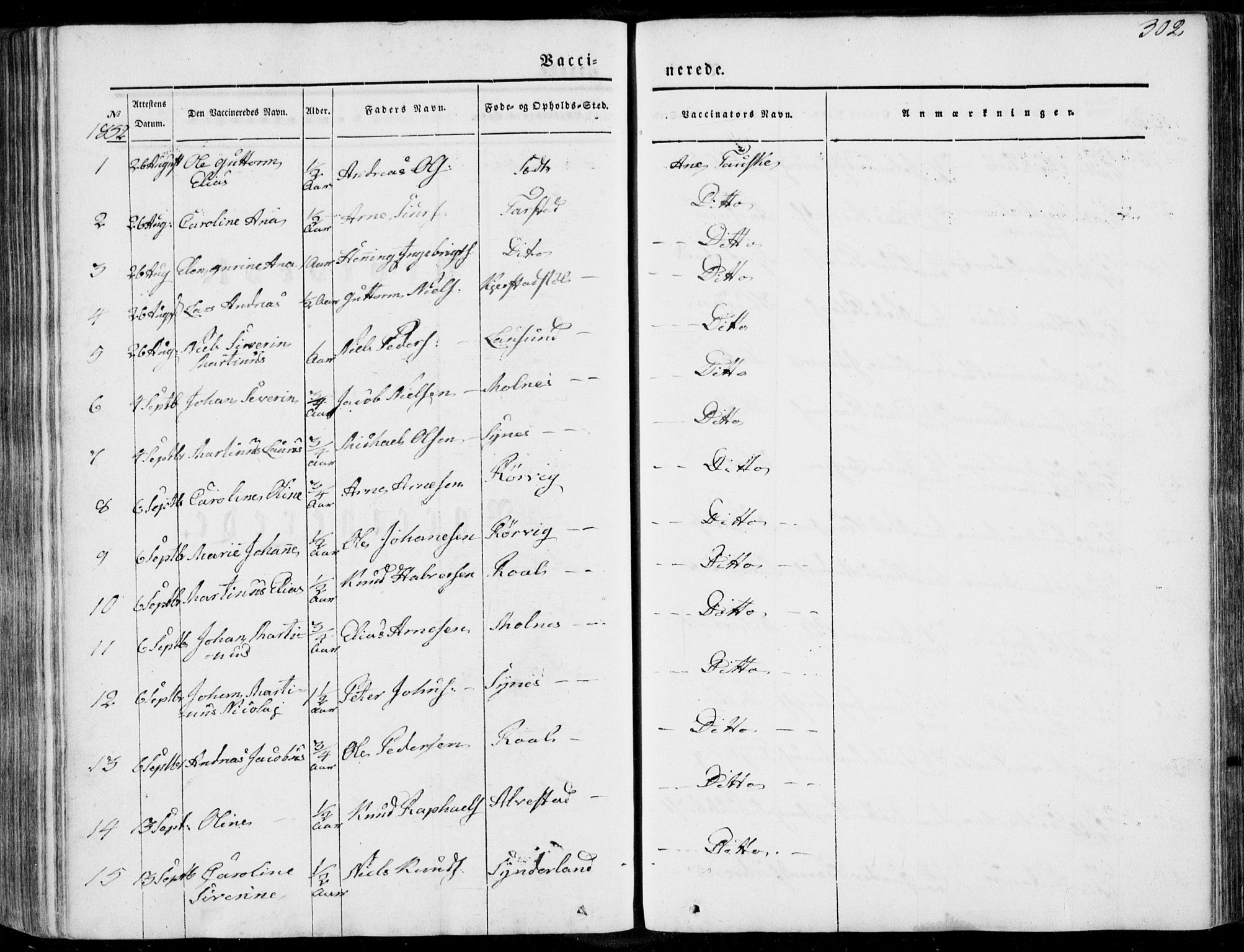 Ministerialprotokoller, klokkerbøker og fødselsregistre - Møre og Romsdal, AV/SAT-A-1454/536/L0497: Parish register (official) no. 536A06, 1845-1865, p. 302