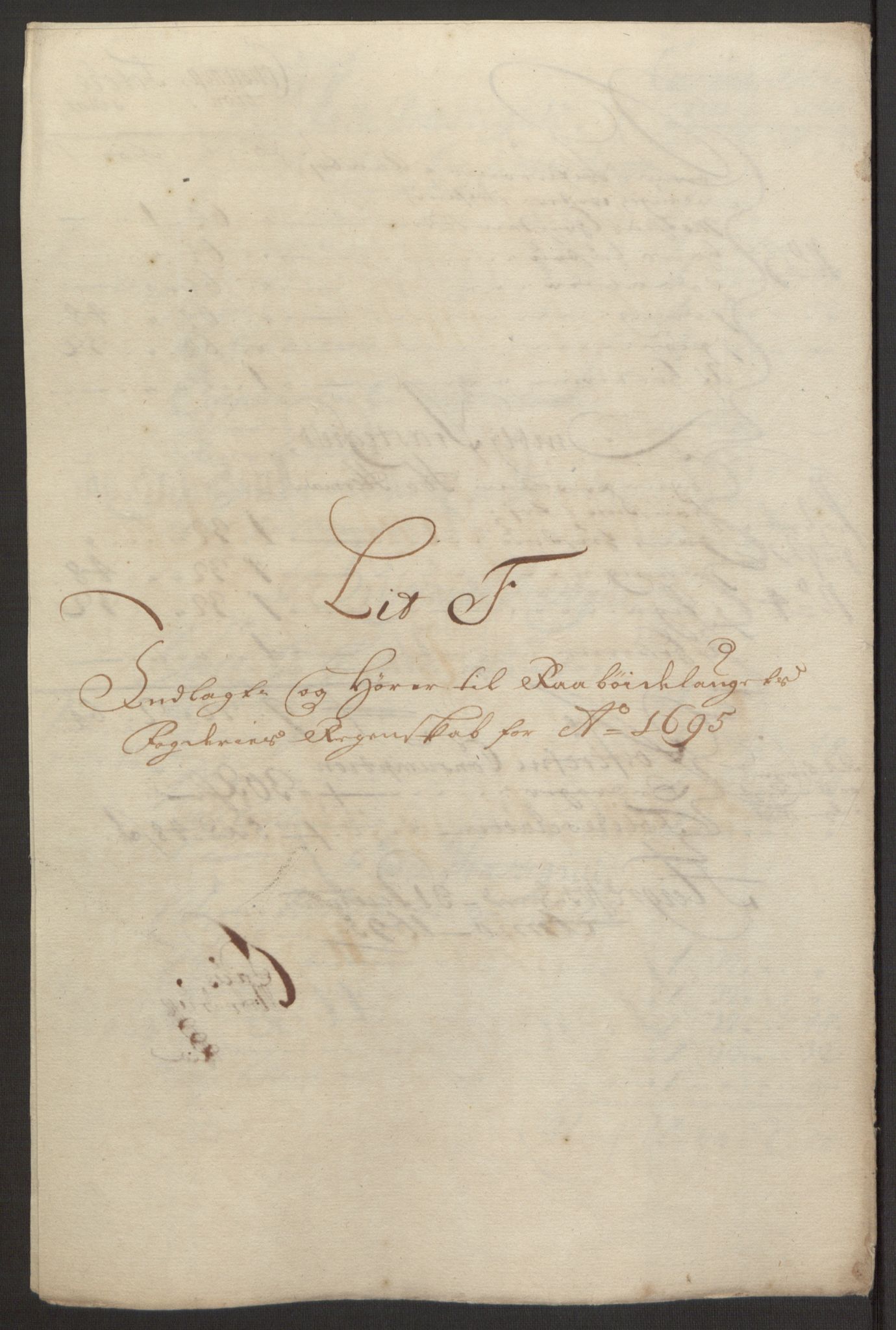 Rentekammeret inntil 1814, Reviderte regnskaper, Fogderegnskap, AV/RA-EA-4092/R40/L2444: Fogderegnskap Råbyggelag, 1693-1696, p. 235