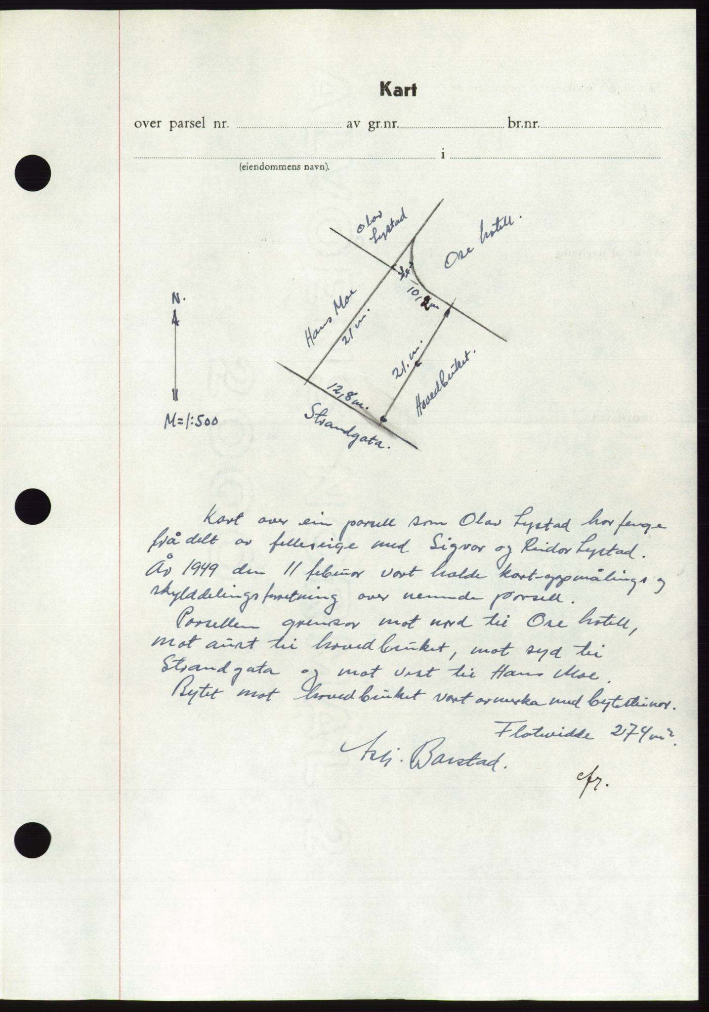 Søre Sunnmøre sorenskriveri, AV/SAT-A-4122/1/2/2C/L0084: Mortgage book no. 10A, 1949-1949, Diary no: : 321/1949