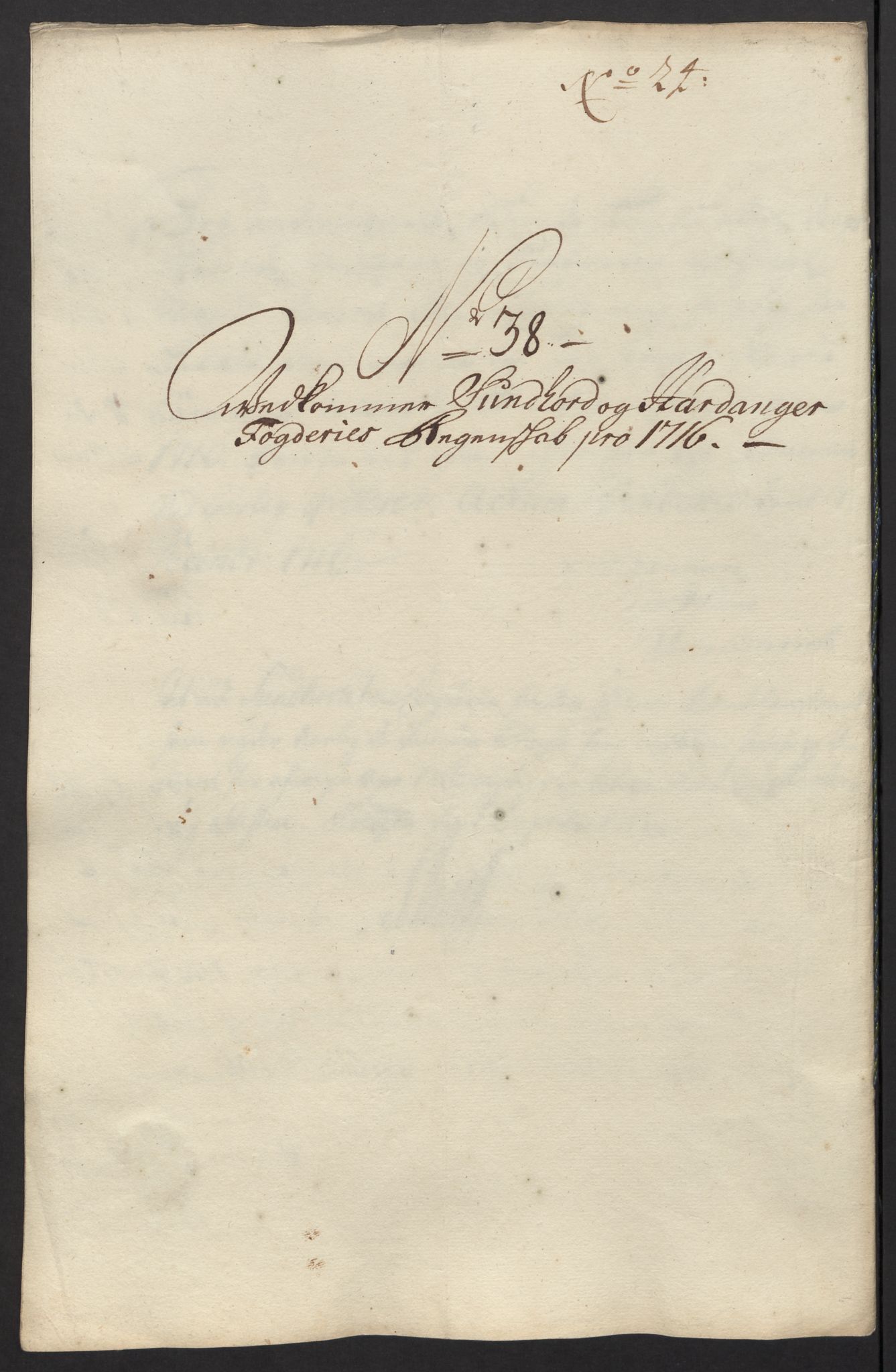 Rentekammeret inntil 1814, Reviderte regnskaper, Fogderegnskap, AV/RA-EA-4092/R48/L2992: Fogderegnskap Sunnhordland og Hardanger, 1716, p. 170